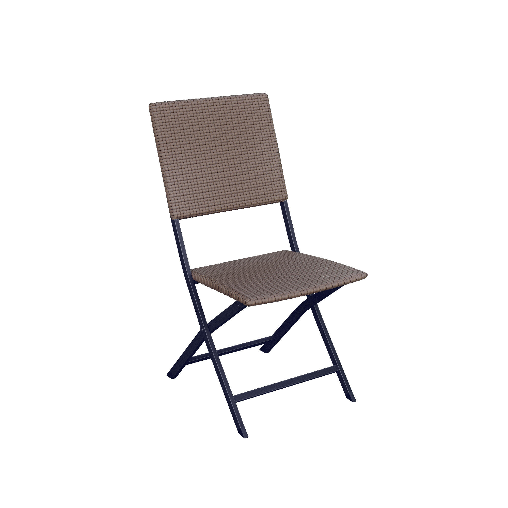 silla de exterior de metal y ratan naterial zena ovalada