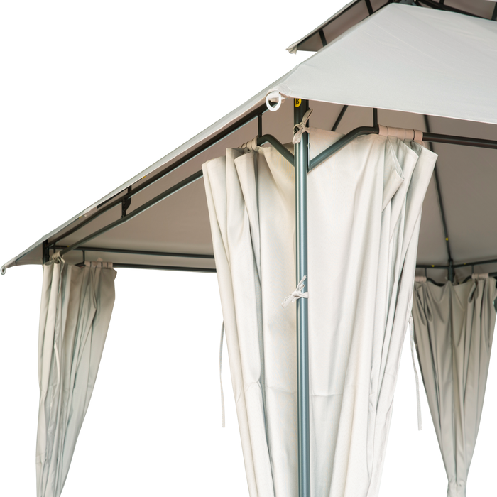 PERGOLA MET NATERIAL OXIS 300X300CM TOPO