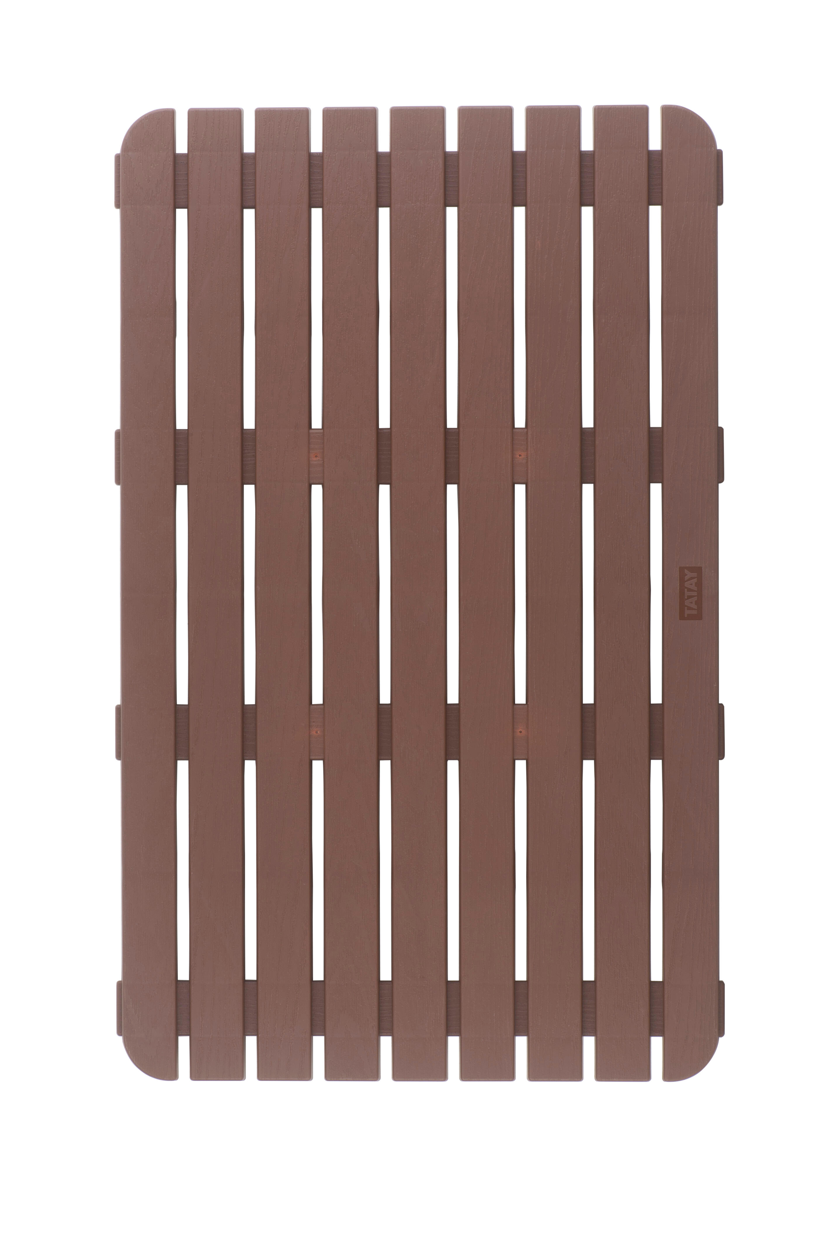 Tarima baño rectangular marrón 50x 80 cm