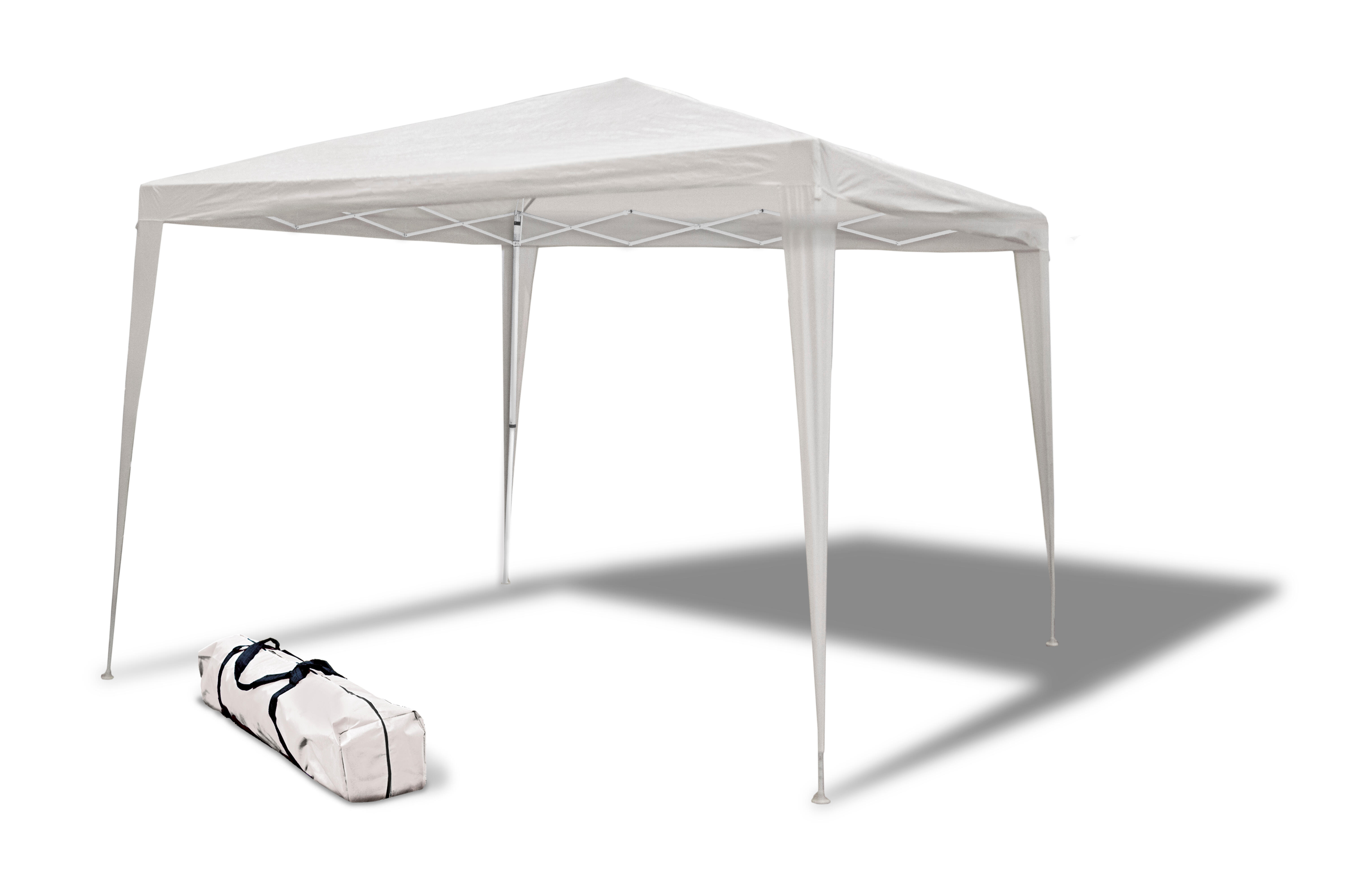 Pérgola de acero con cubierta garden element javea de 300 x 300 cm blanco