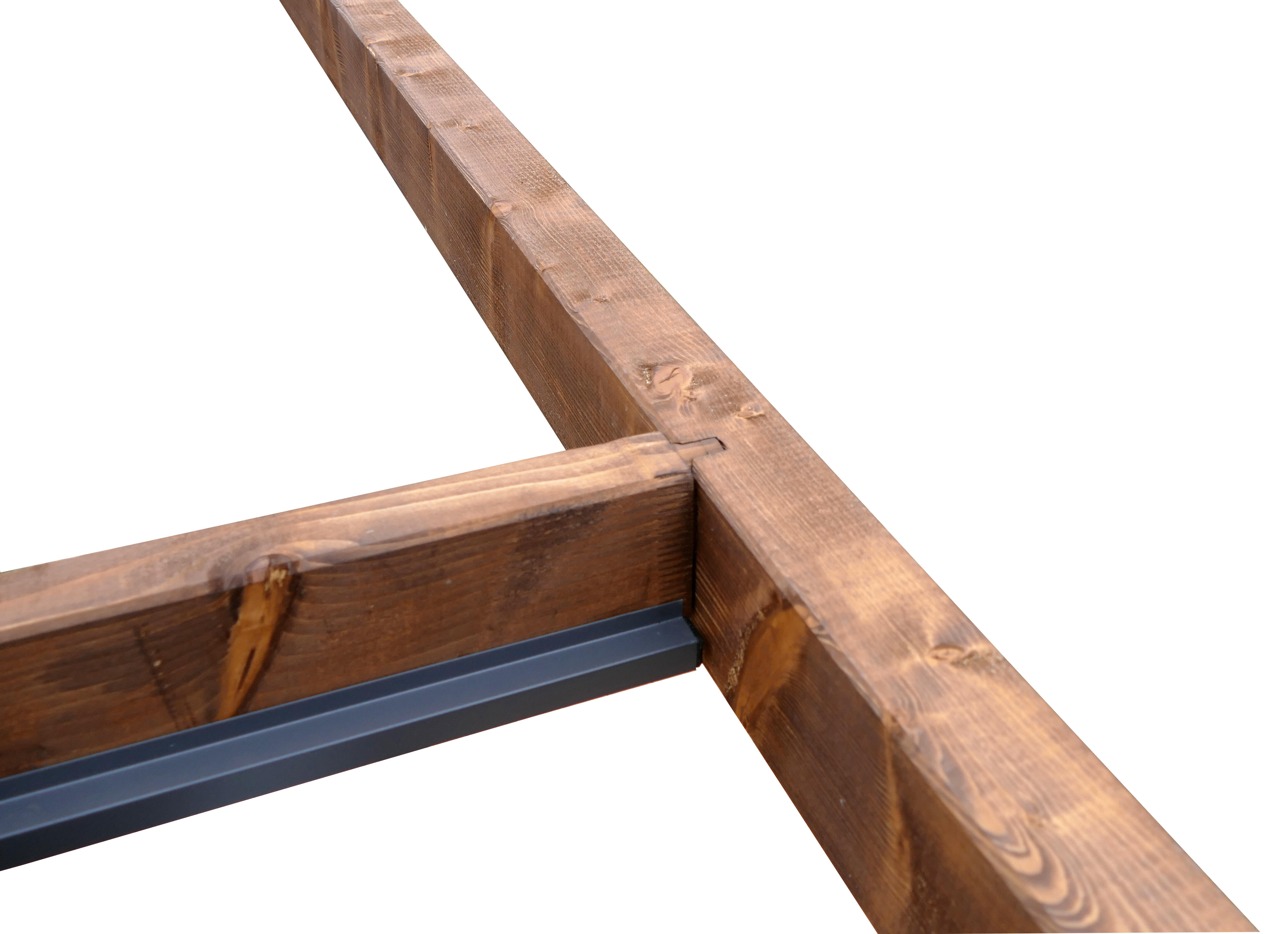 Pérgola de madera con toldo MAUSA Aneto de 400 x 300 cm marrón - 6