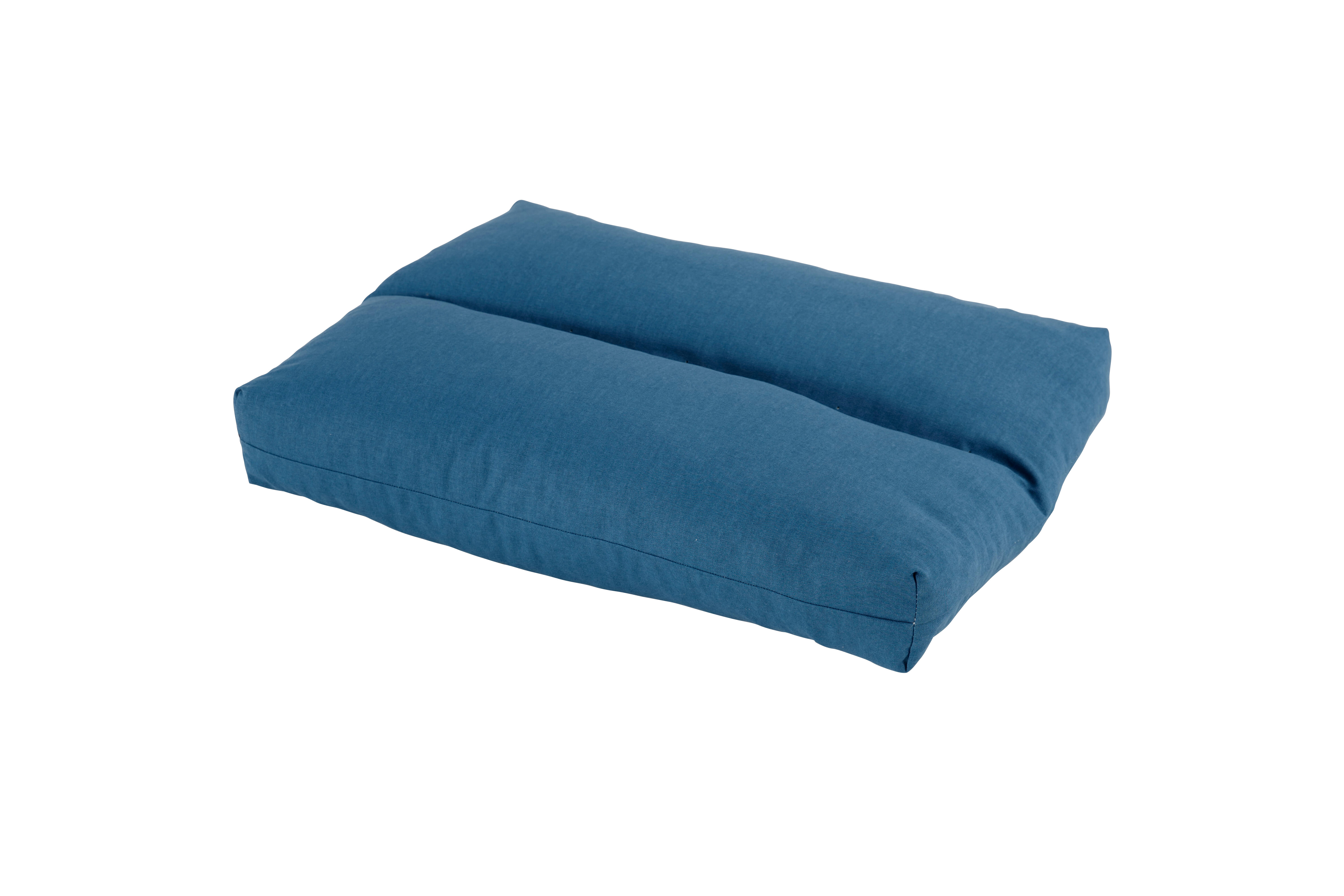 Cojín de exterior esquinero para palet Liso azul - 2