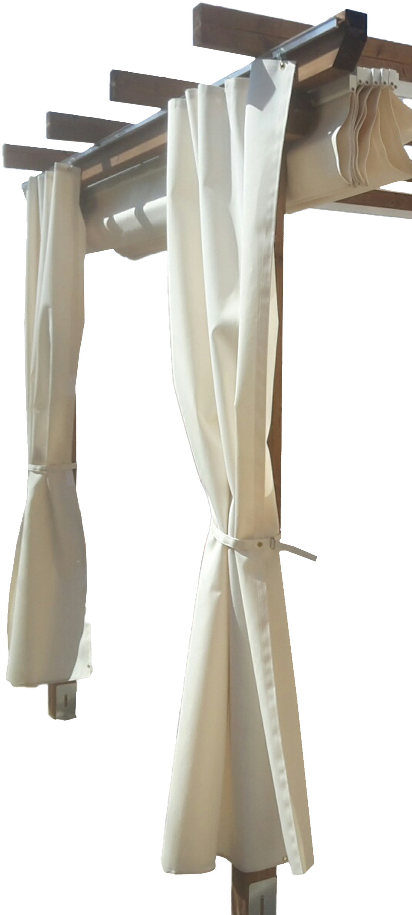 Cortina acrílica beige para pérgola de 220x300cm
