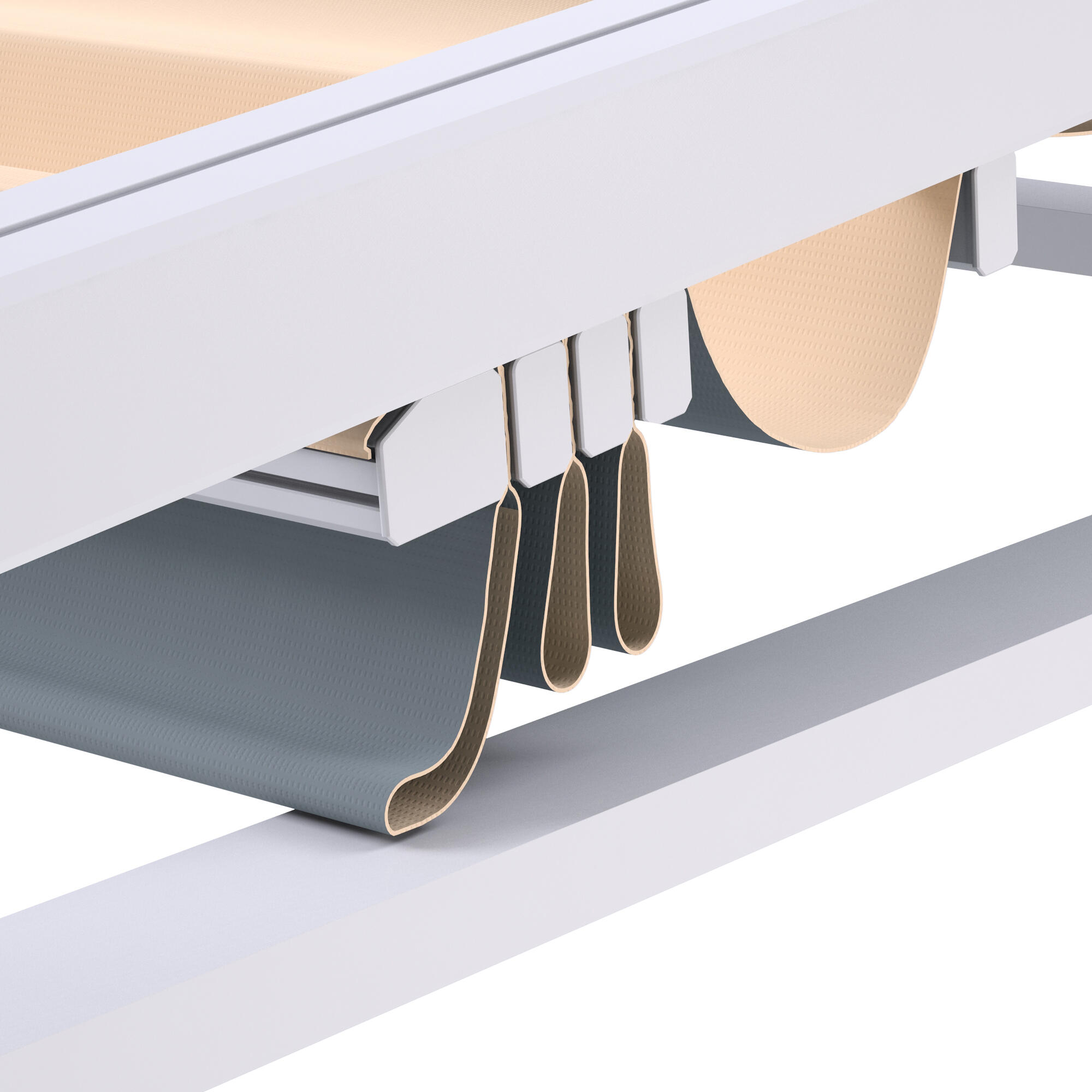 Pérgola tensada marsella 4x3 m blanca lona gris