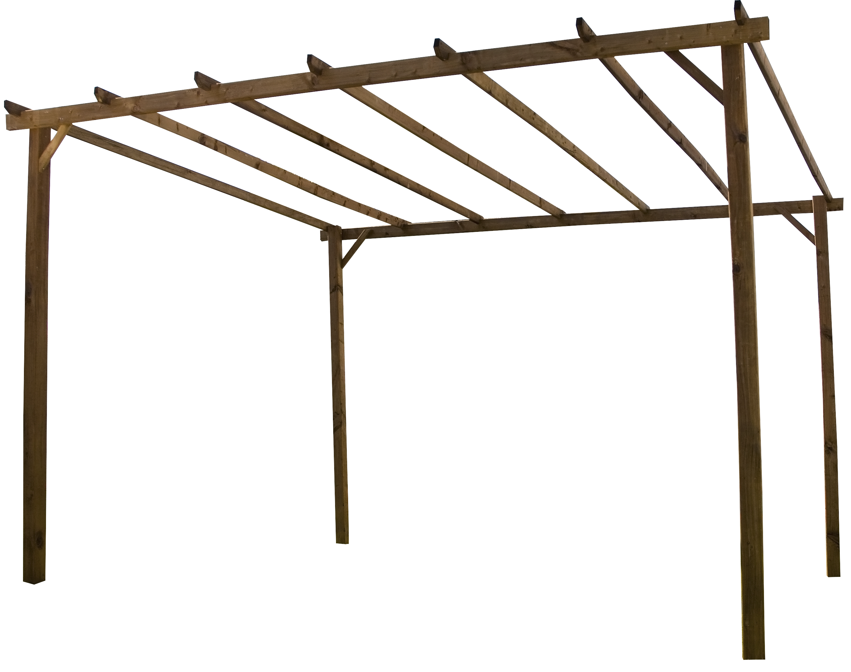 Pérgola de madera  DECOR ET JARDIN Tanger de 300 x 400 cm marrón - 6