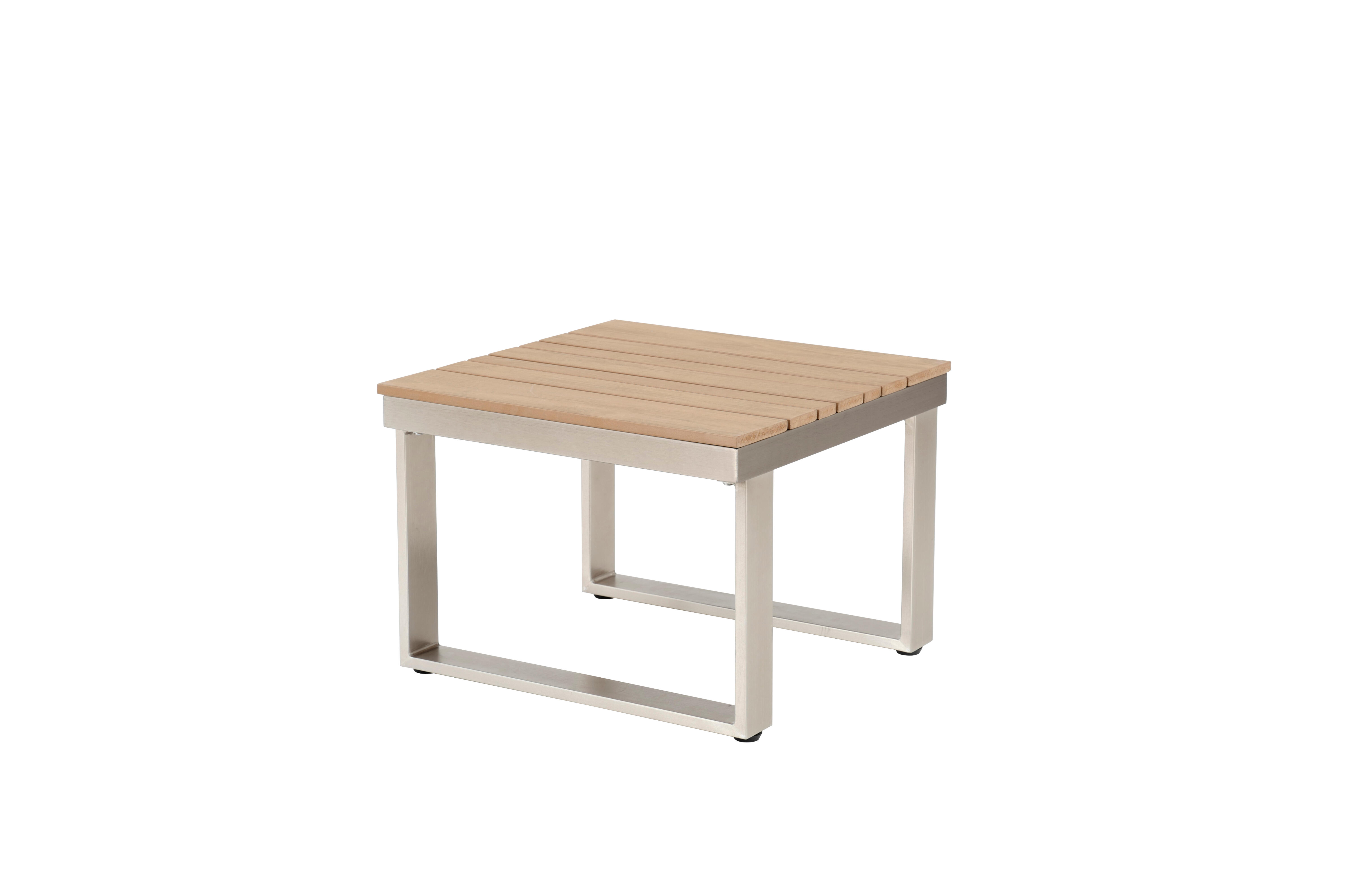 Mesa de porche de aluminio menorca marrón de 50x36x50 cm