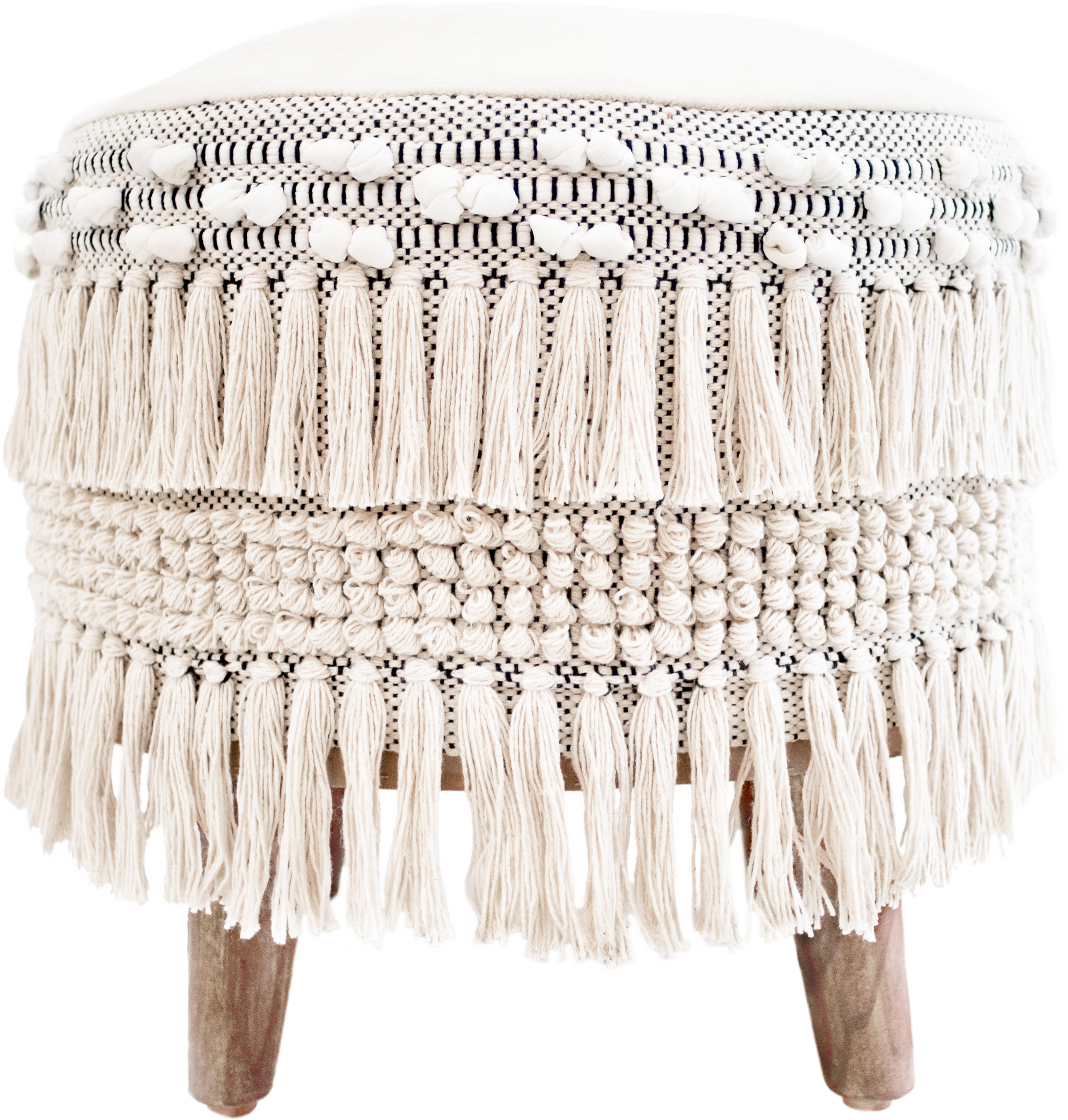 Puff de madera luxury 42x45cm
