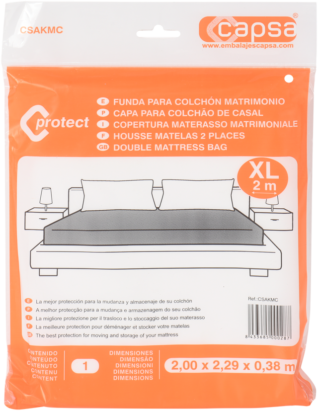 Capa de proteção COLCHÃO 2.35X2X0.38M
