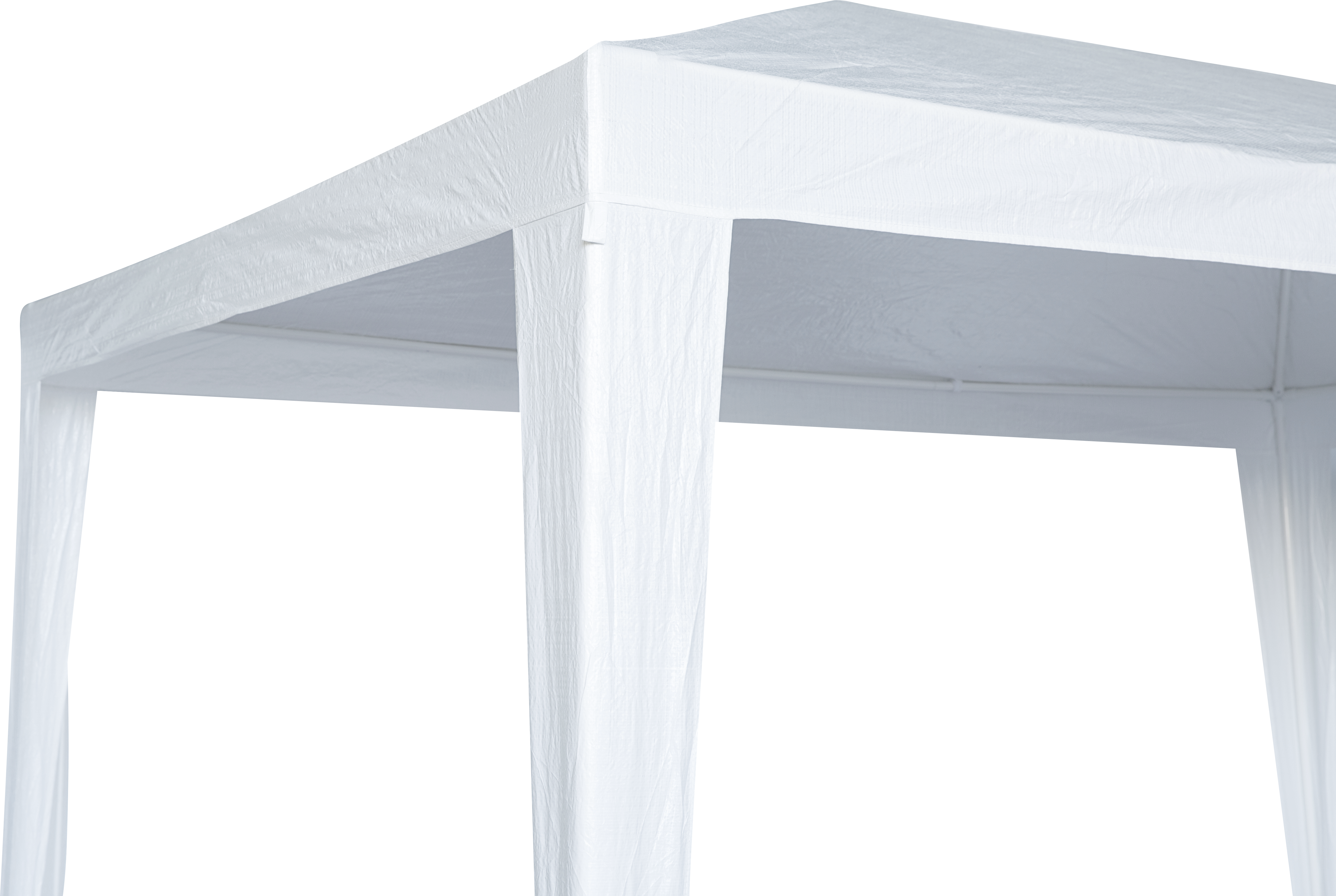 Cenador de acero con cubierta  Basic de 295 x 195 cm blanco - 6