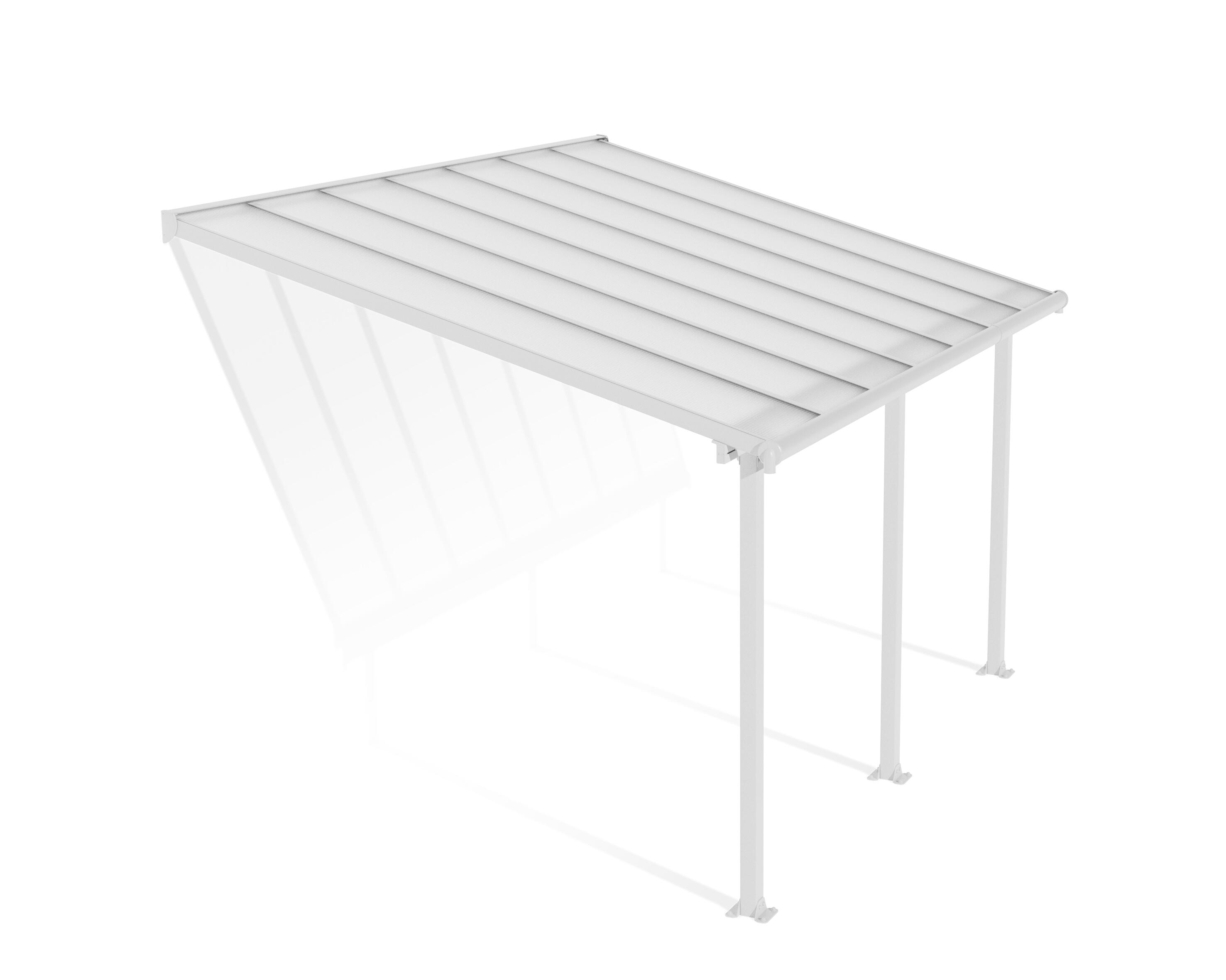 pergola de aluminio adosada con toldo canopia by palram pergola de 425 x 295 cm blanco