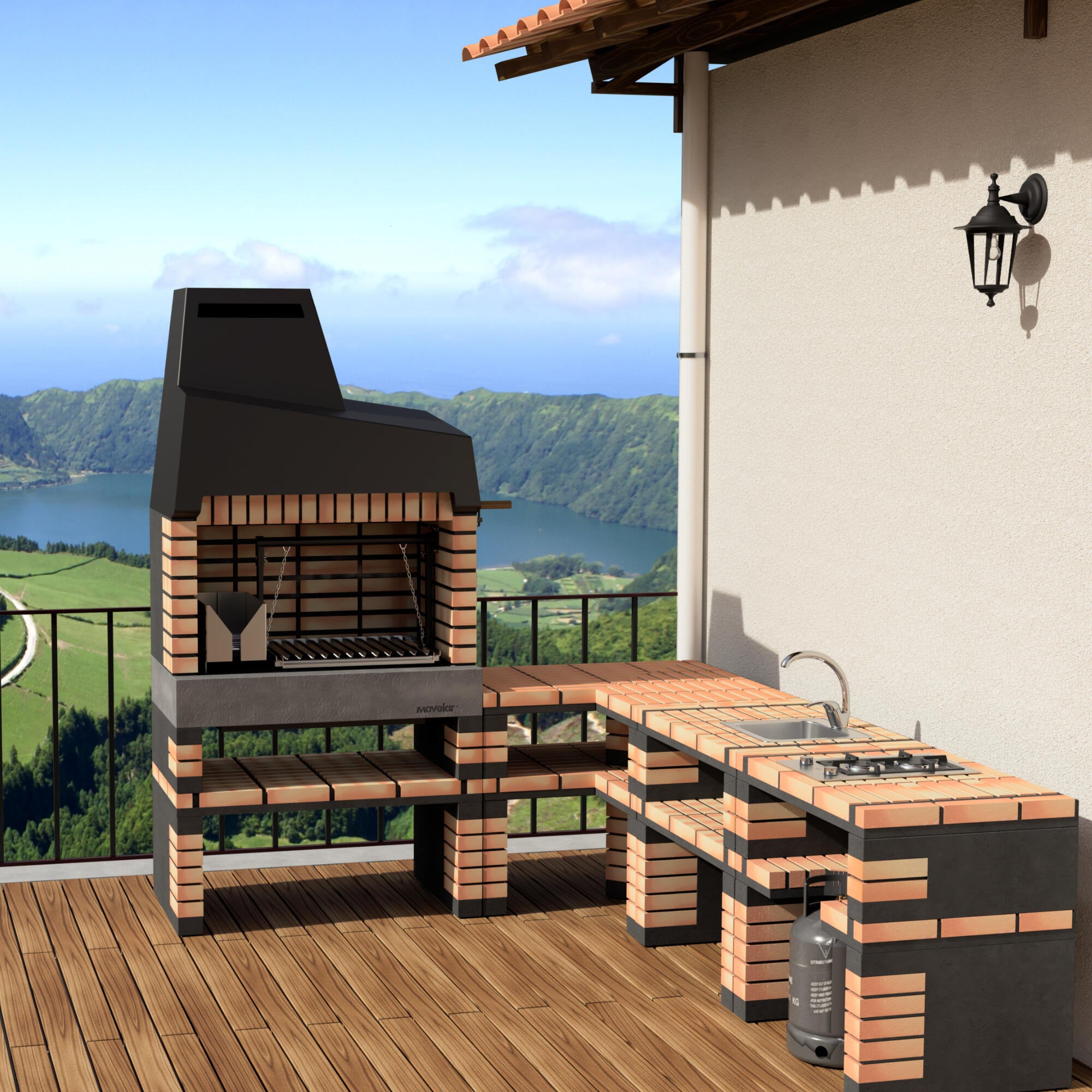Bancada para barbecue 64x81x86.5 cm Movelar - 2