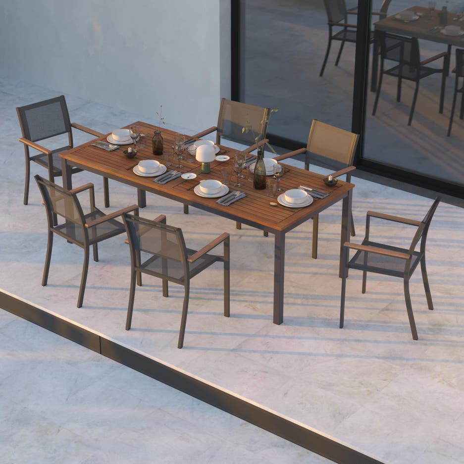 Conjunto comedor de exterior