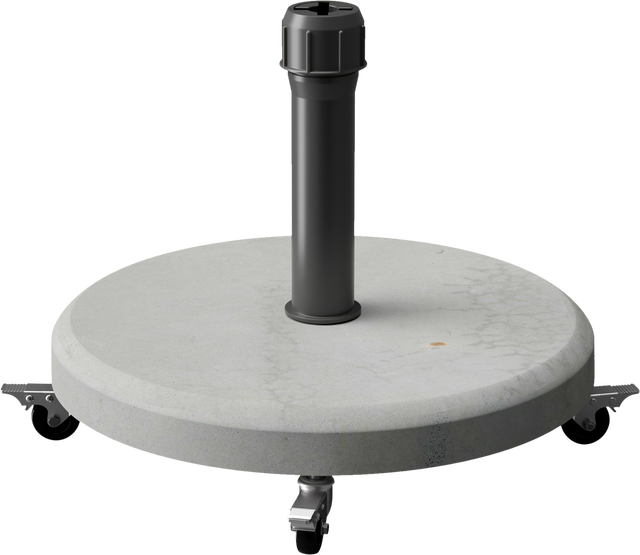 Pie de parasol de hormigón gris con 4 ruedas Halter 30 kg