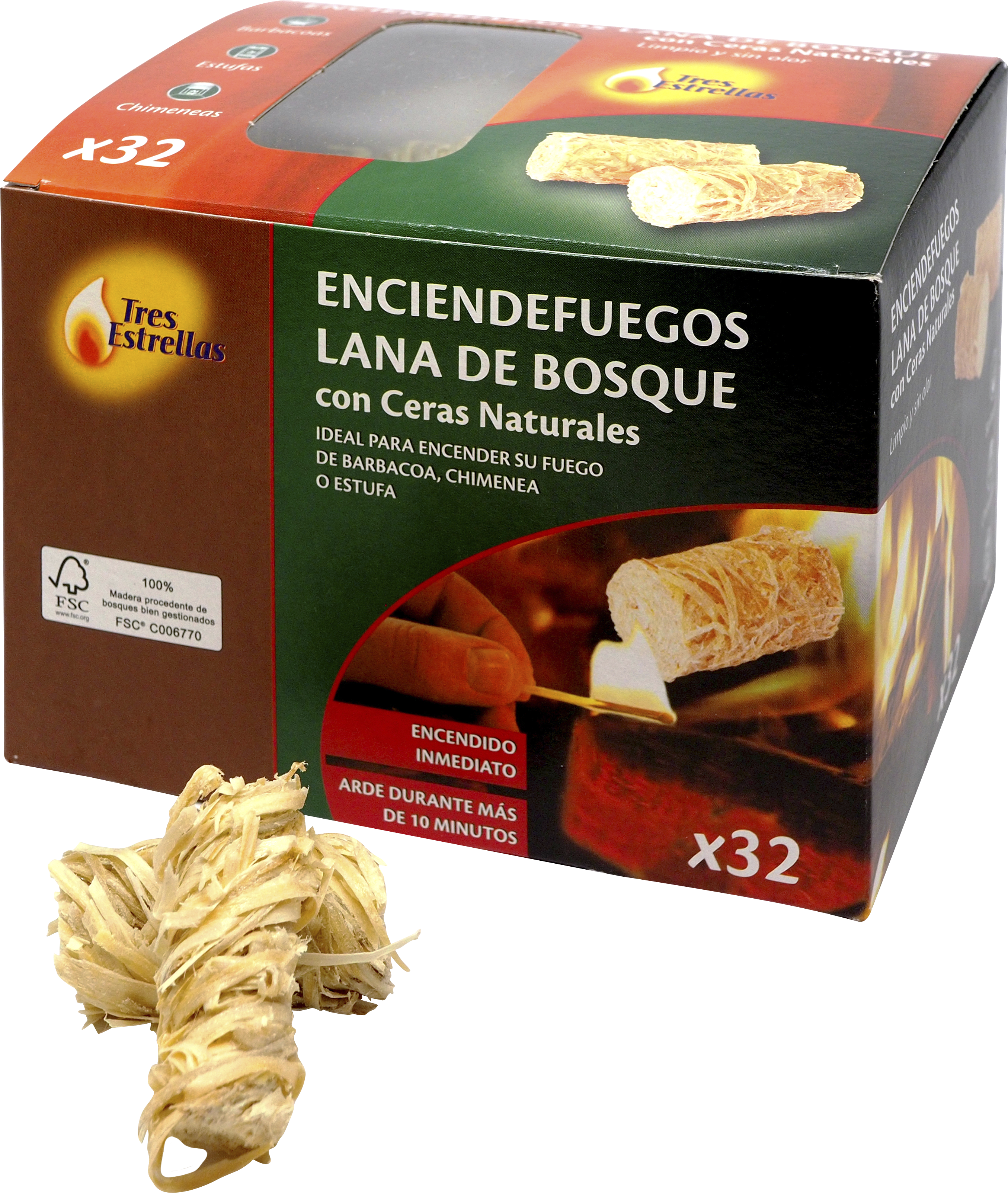 Paquete de 32 encendedores lana de bosque - 3