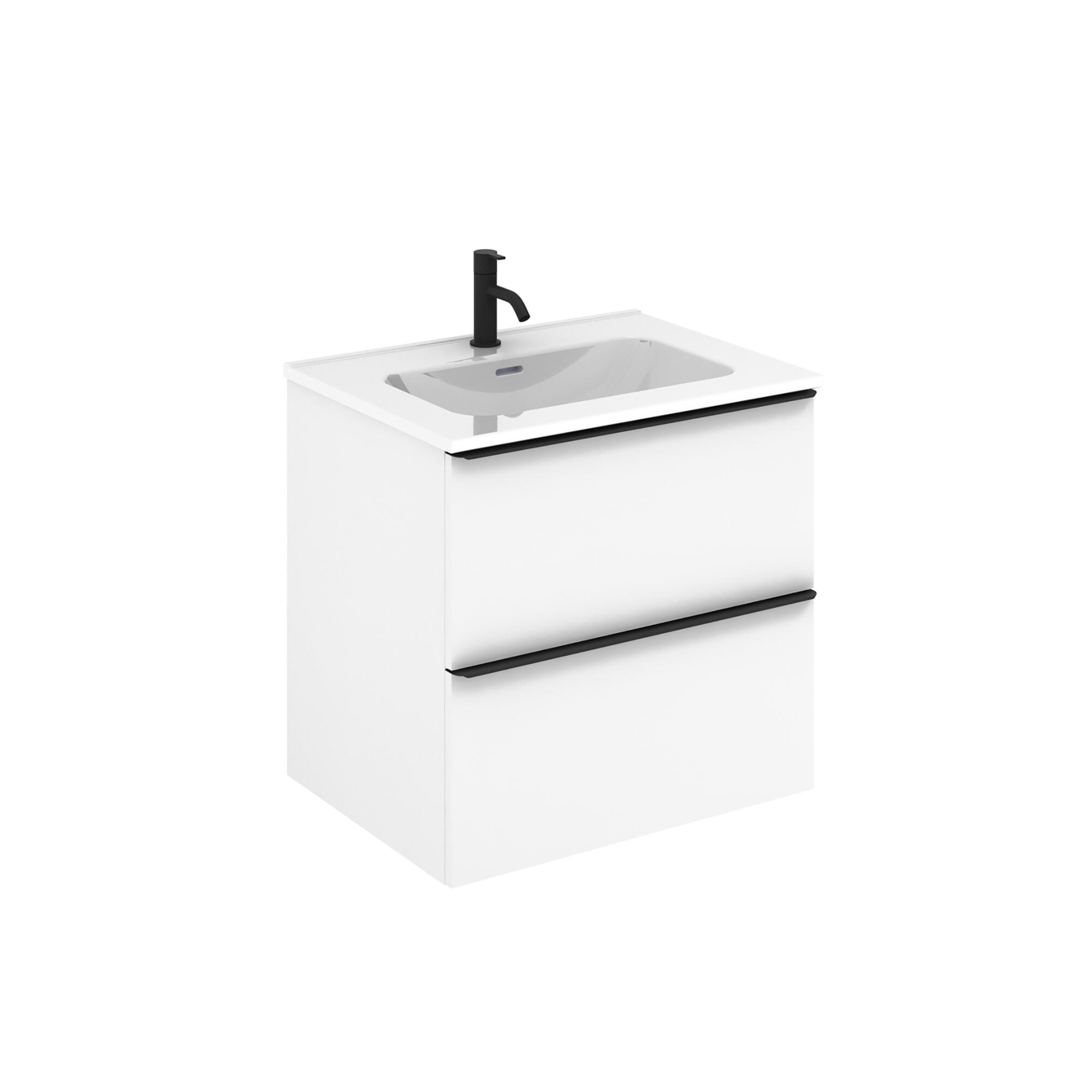 Mueble de baño con lavabo komplett blanco 60x45 cm