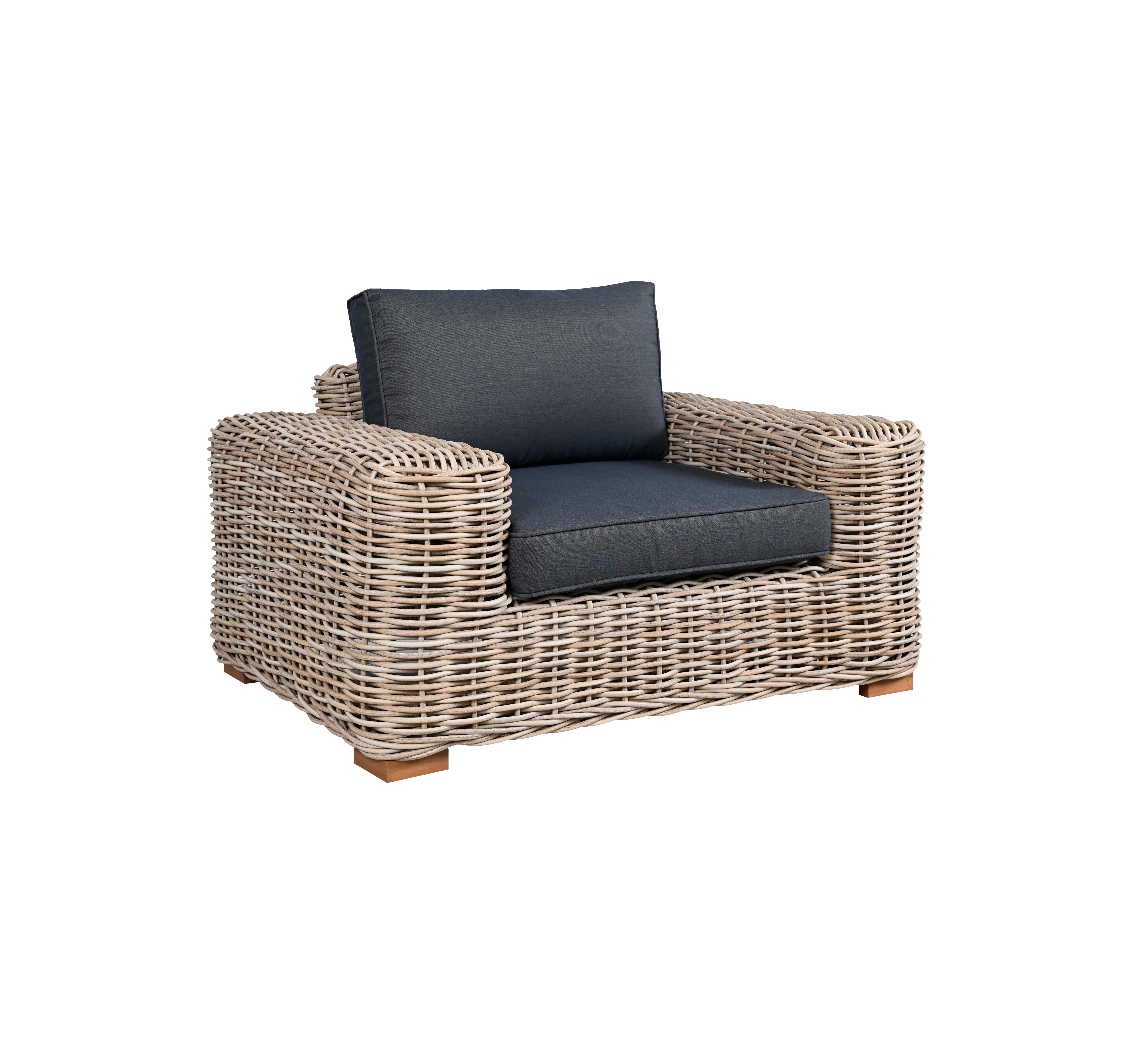 Sillón de exterior de ratán sintético kenia beige