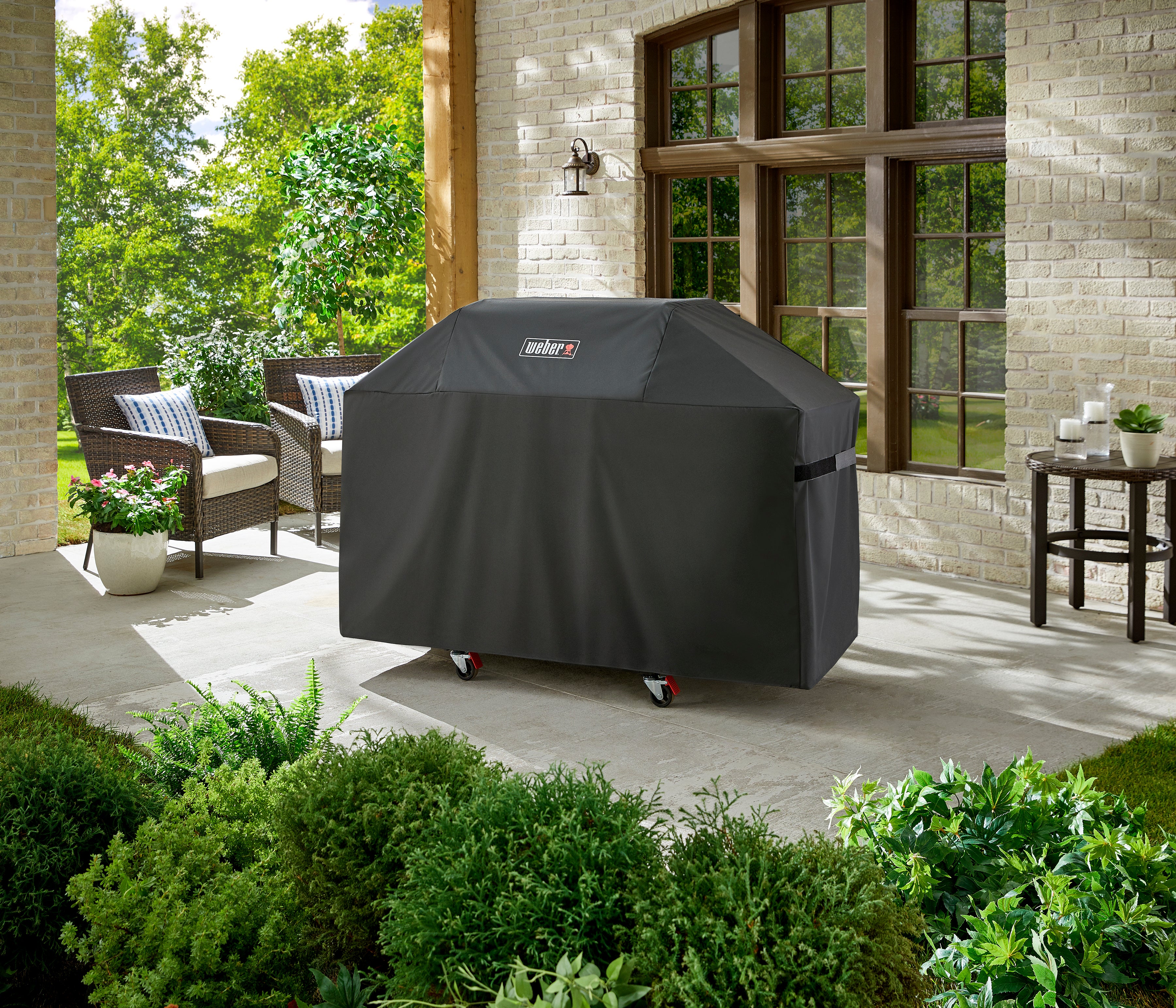 Uniflasy - Copertura per griglia a gas da 3 a 5 fuochi, resistente e impermeabile, per barbecue Weber Charbroil Nexgrill Brinkmann 150 cm