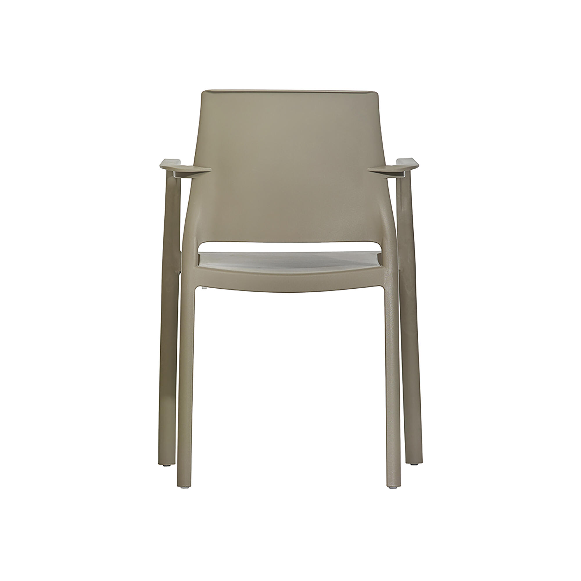Silla de exterior de polipropileno dock marrón
