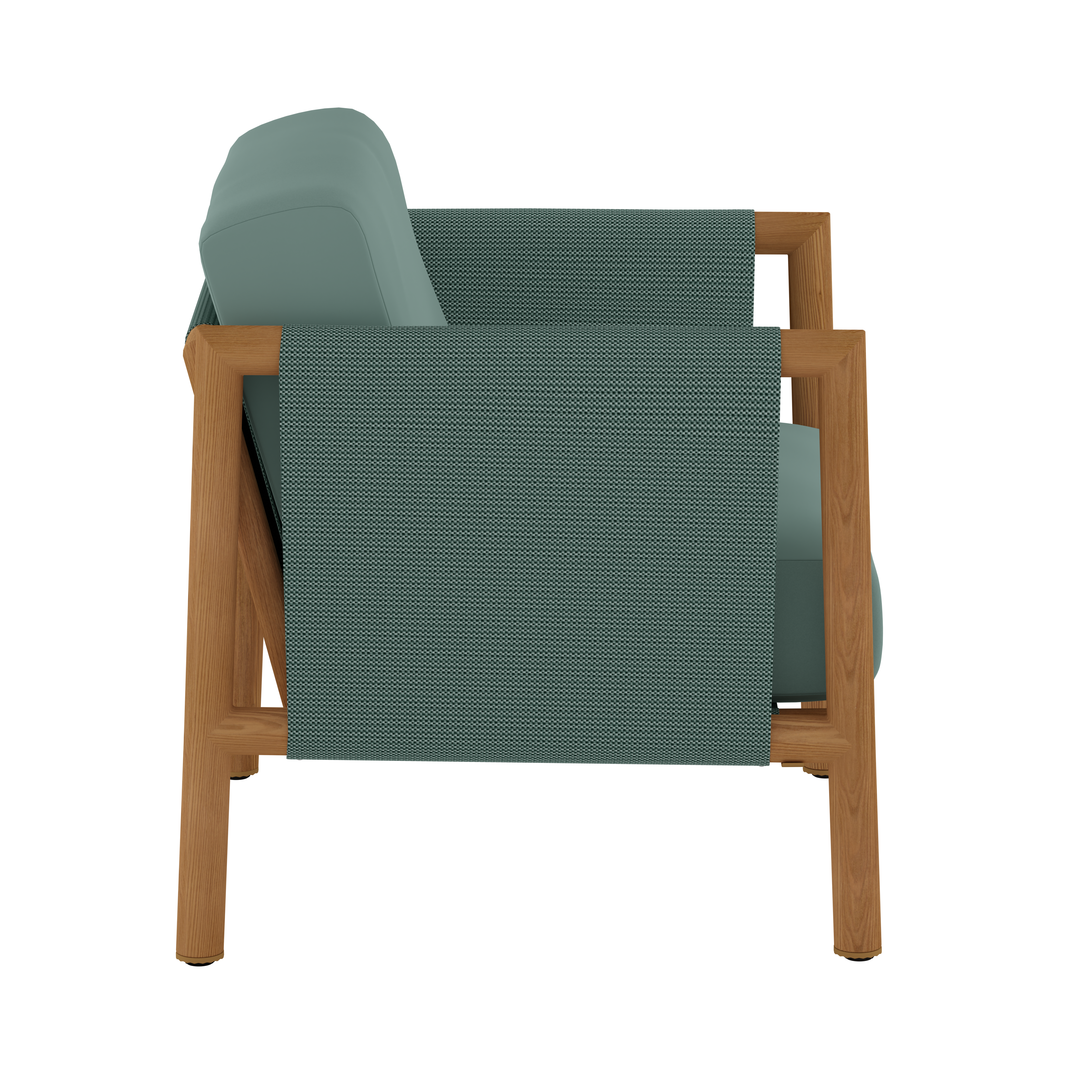 Sillón de jardín de aluminio con cojín Kobe verde - 4