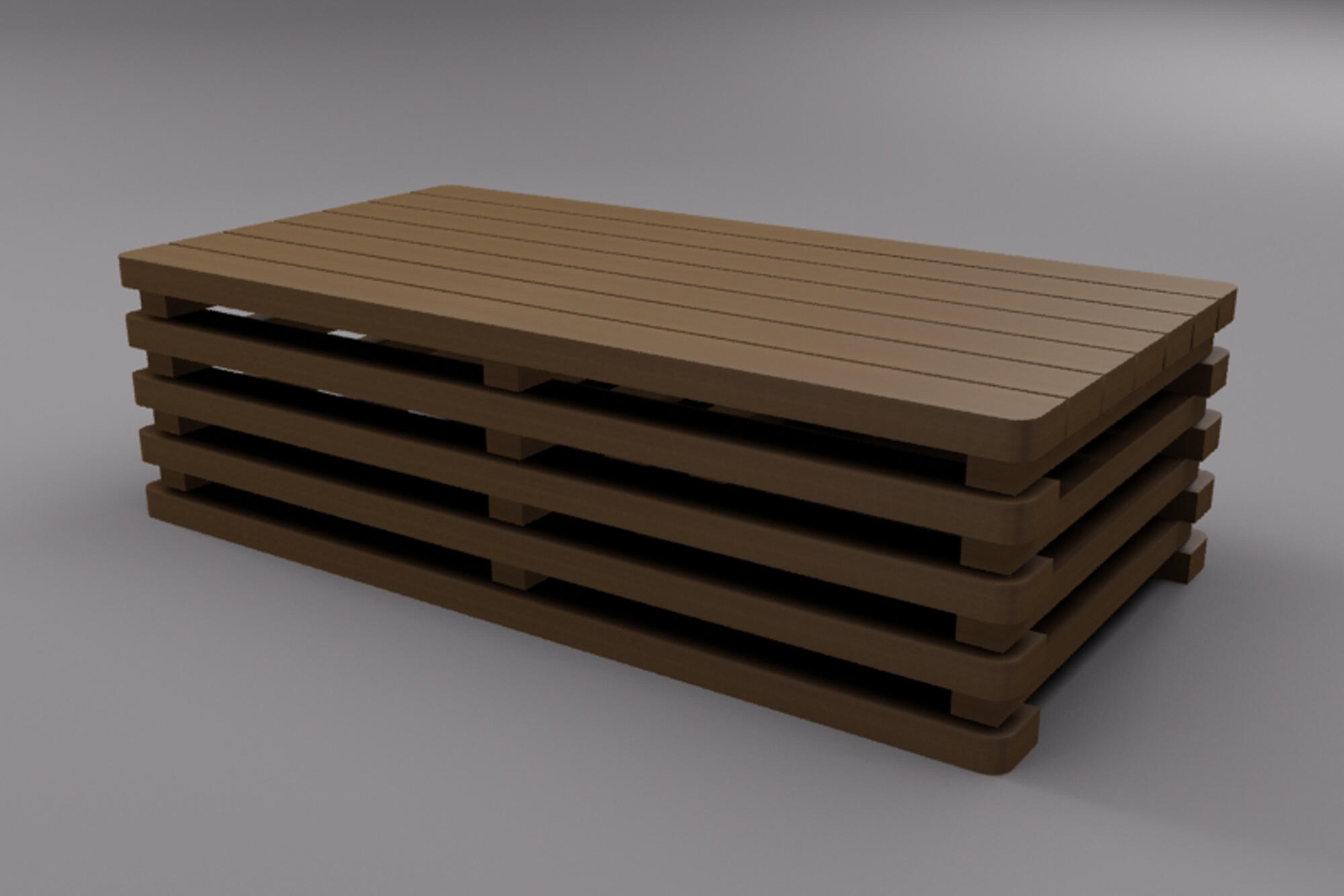 Mesa auxiliar de jardín de madera relax marrón de 41x30x101 cm