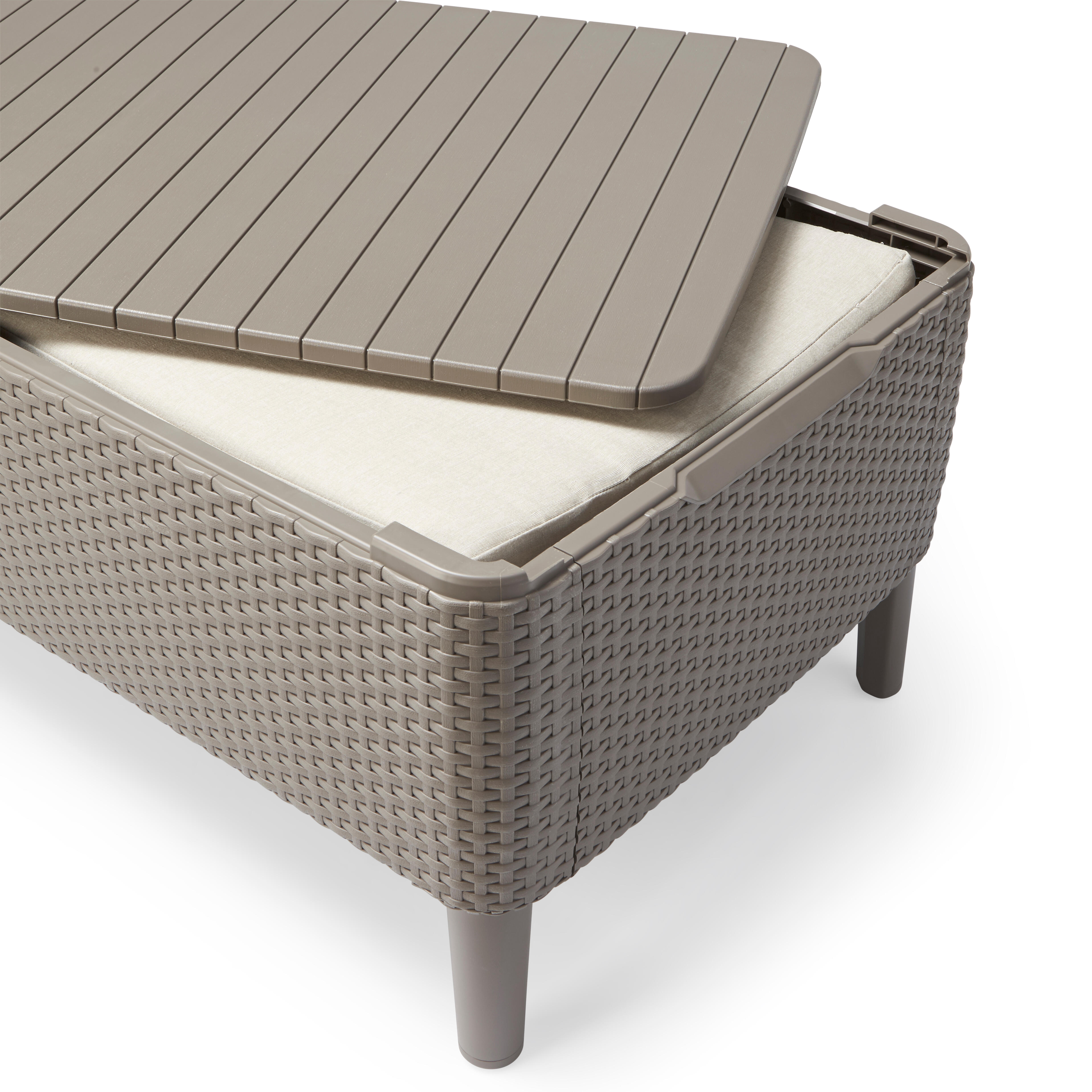 Conjunto relax de 4 lugares em resina bege cappuccino Keter Salemo - 9