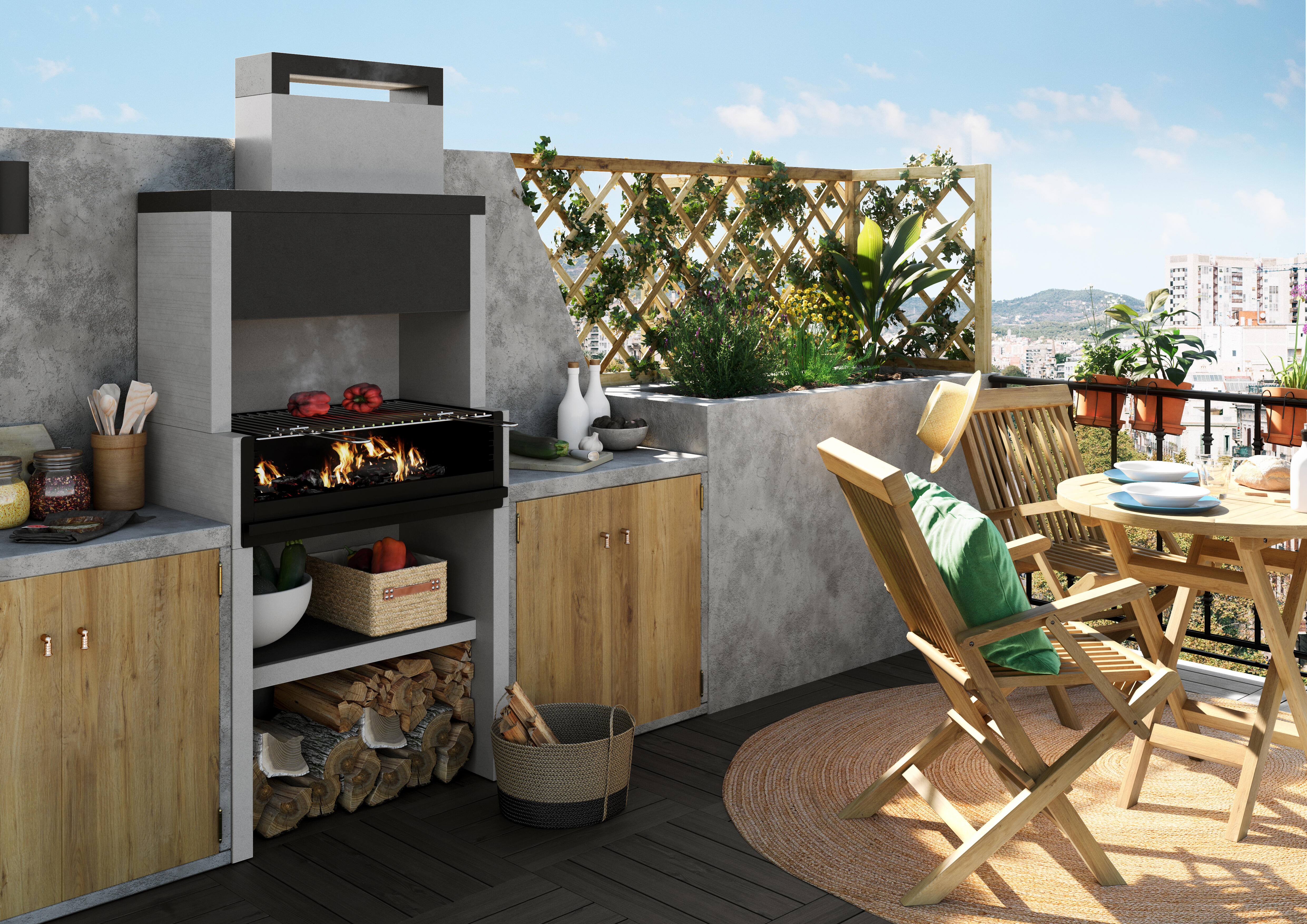 Churrasqueira moderna TUOZI VENIT FLEX PLUS HOTTE - 13