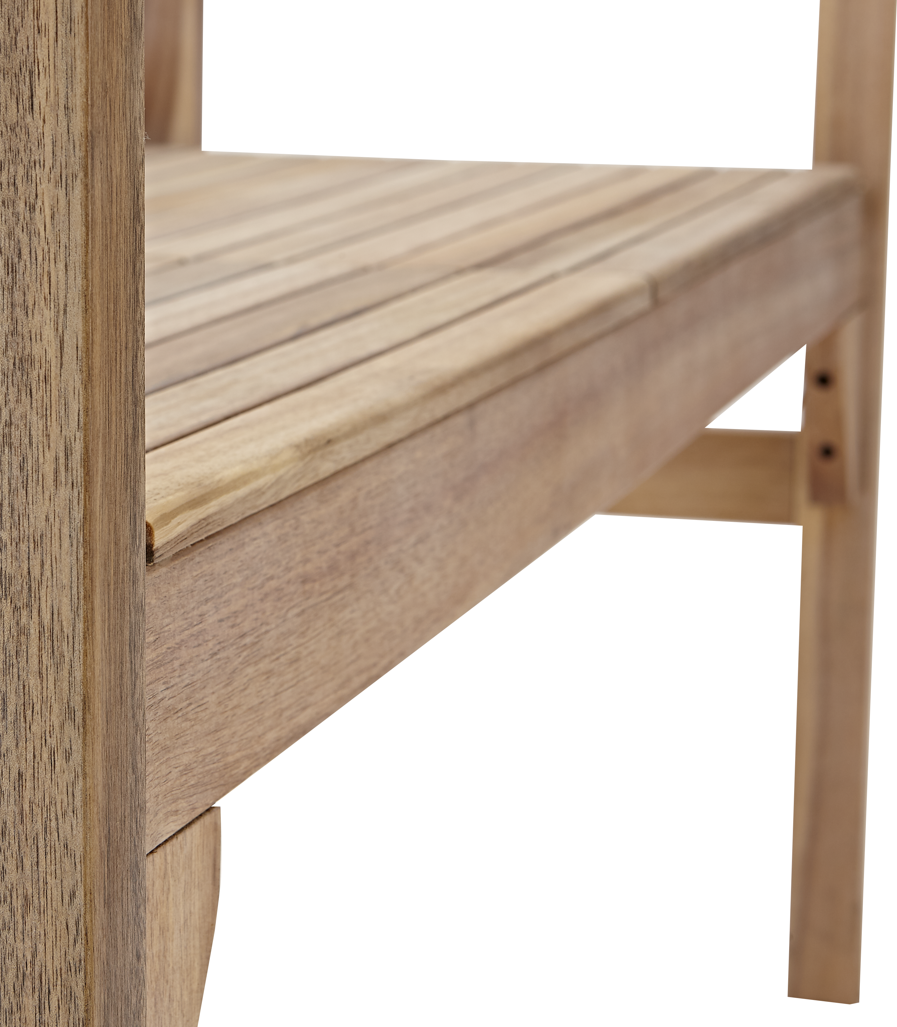 Panca da giardino in acacia con braccioli pieghevole Solaris NATERIAL, 2 posti, seduta beige - 12