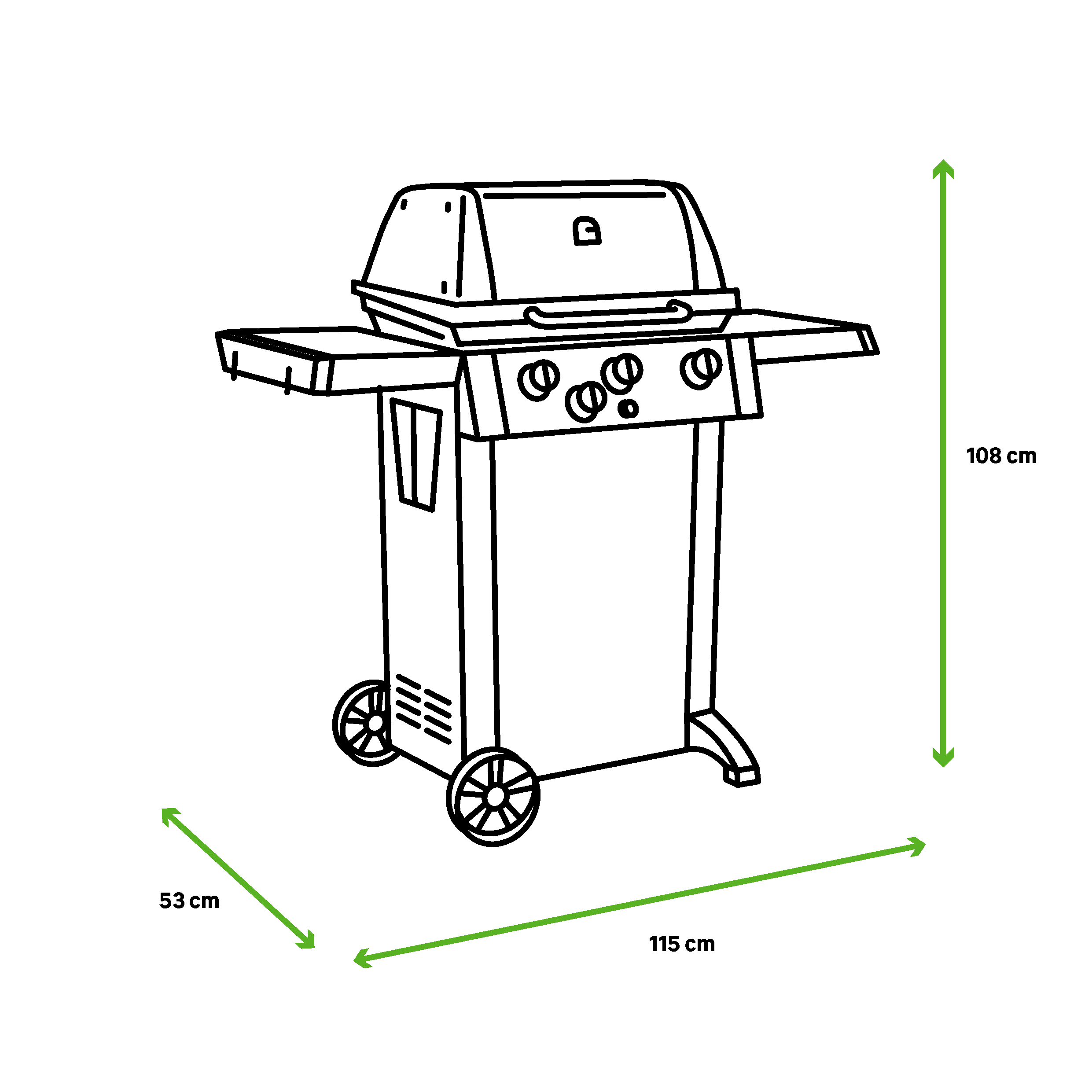 Barbecue a gás com 3 queimadores Broil King Gem 310 - 10