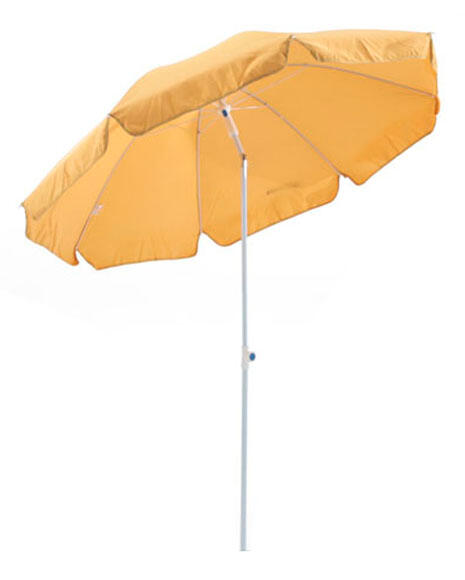Parasol de mástil central redondo de aluminio COMATEX amarillo ø 200 cm - 2
