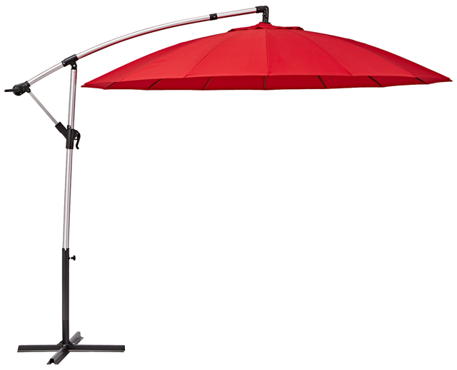Parasol redondo de aluminio NATERIAL Sinae rojo Ø 284 cm