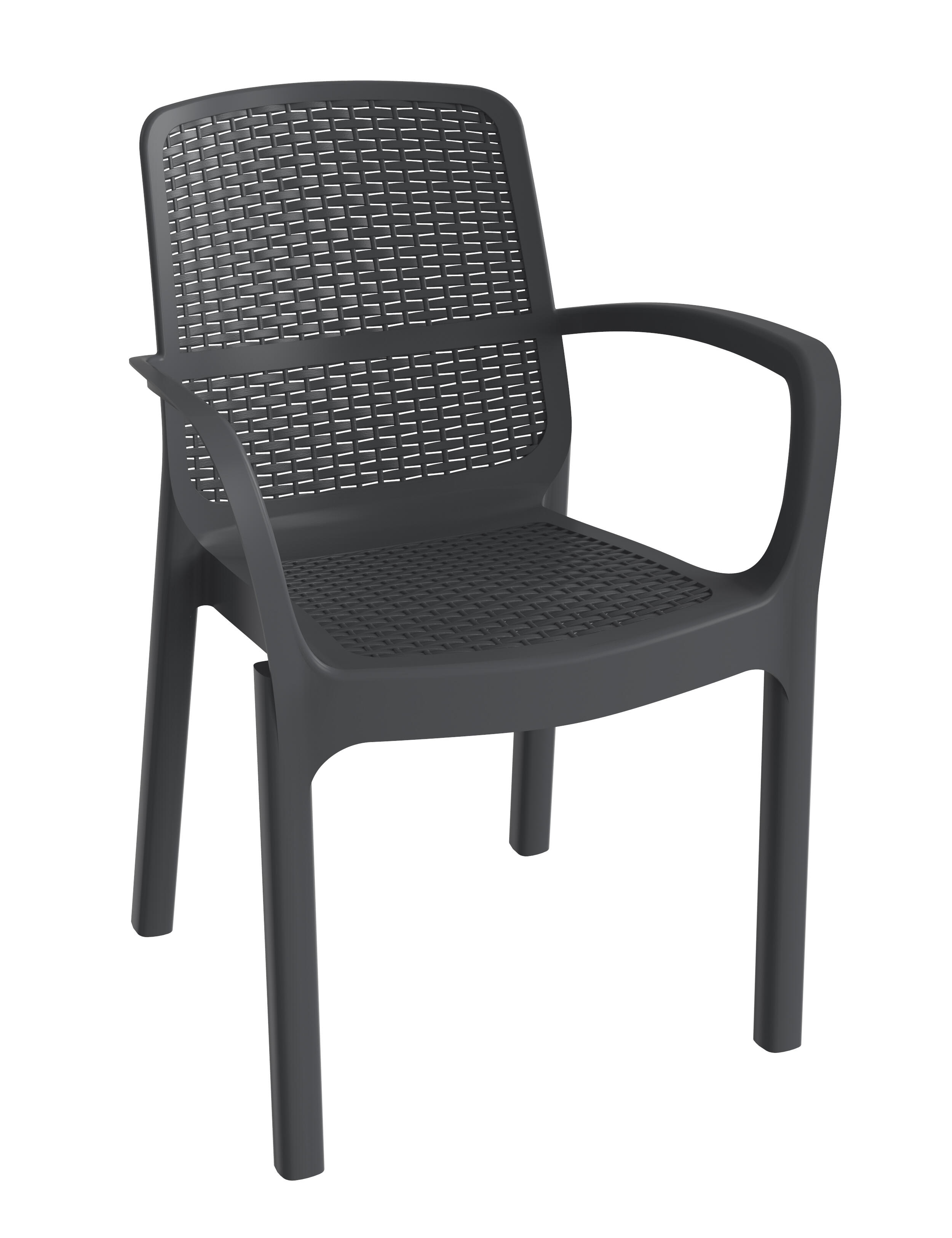 silla de exterior de resina numana antracita