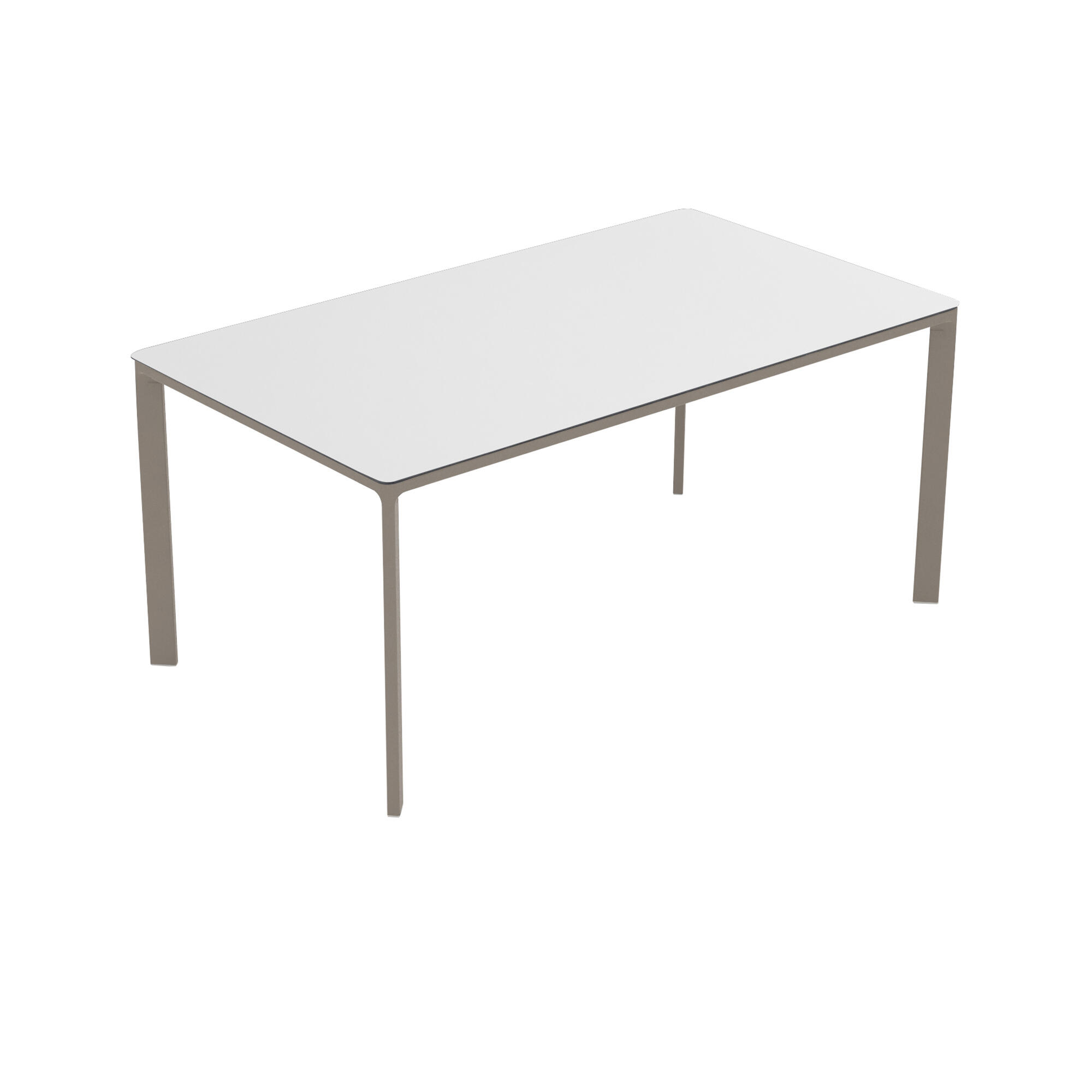 Mesa de aluminio meet hostel marrón y blanca de 90x73x160 cm