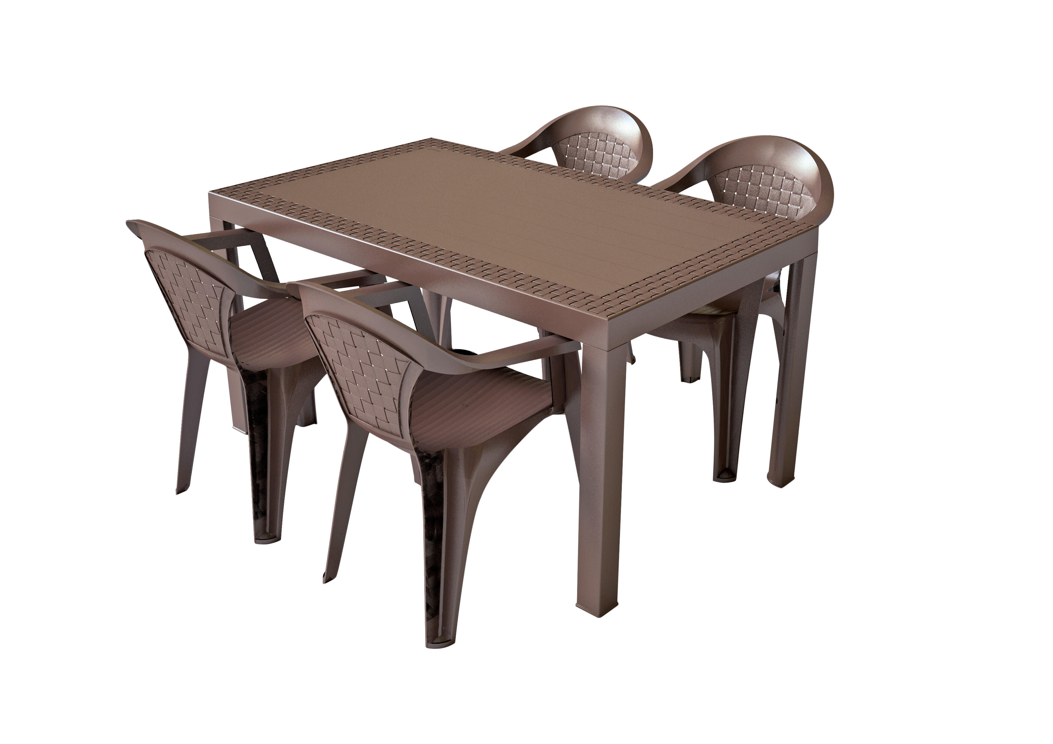 Mesa de resema 140x85x73 cm castanho SP Berner - 2