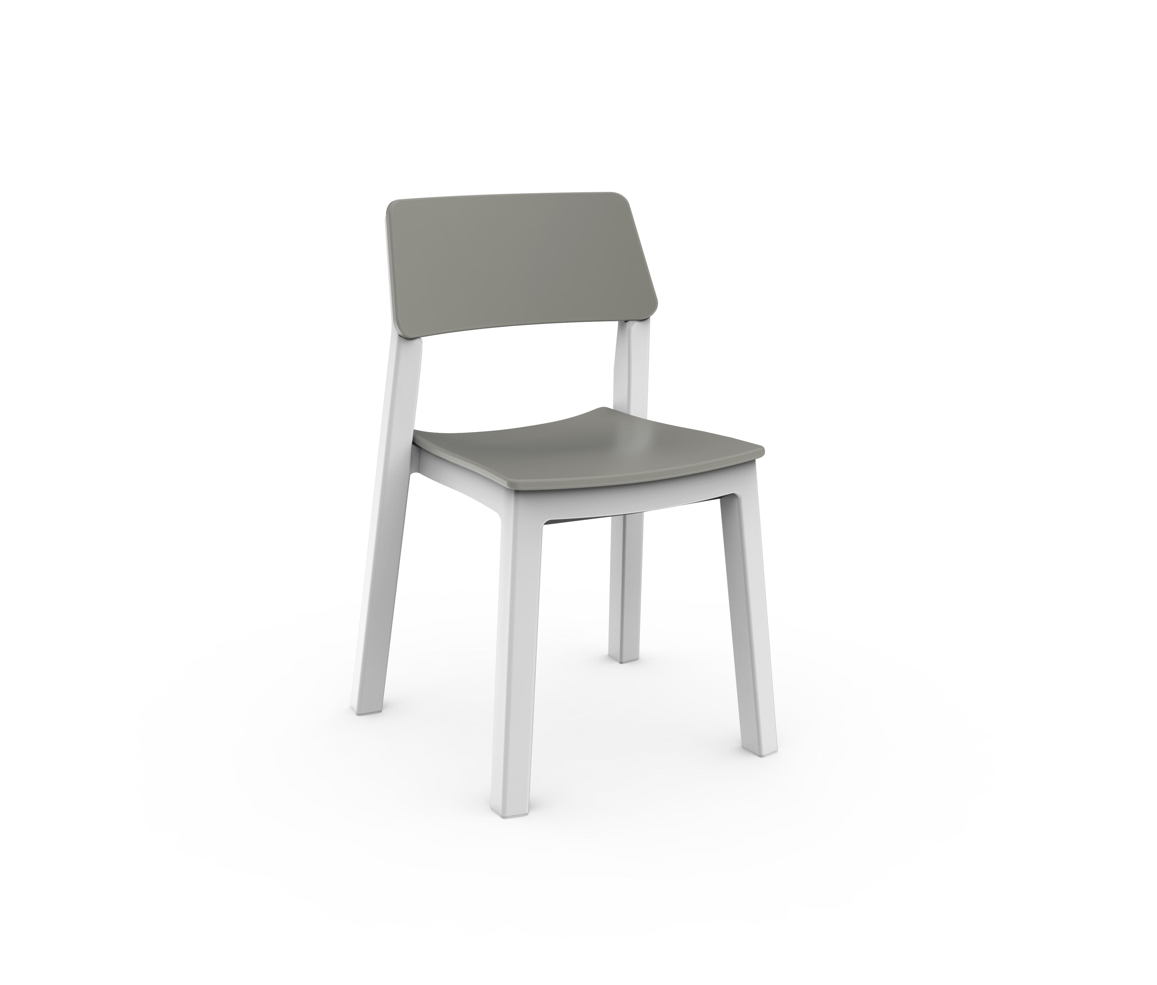 Silla de exterior de resina bistrot italia marrón
