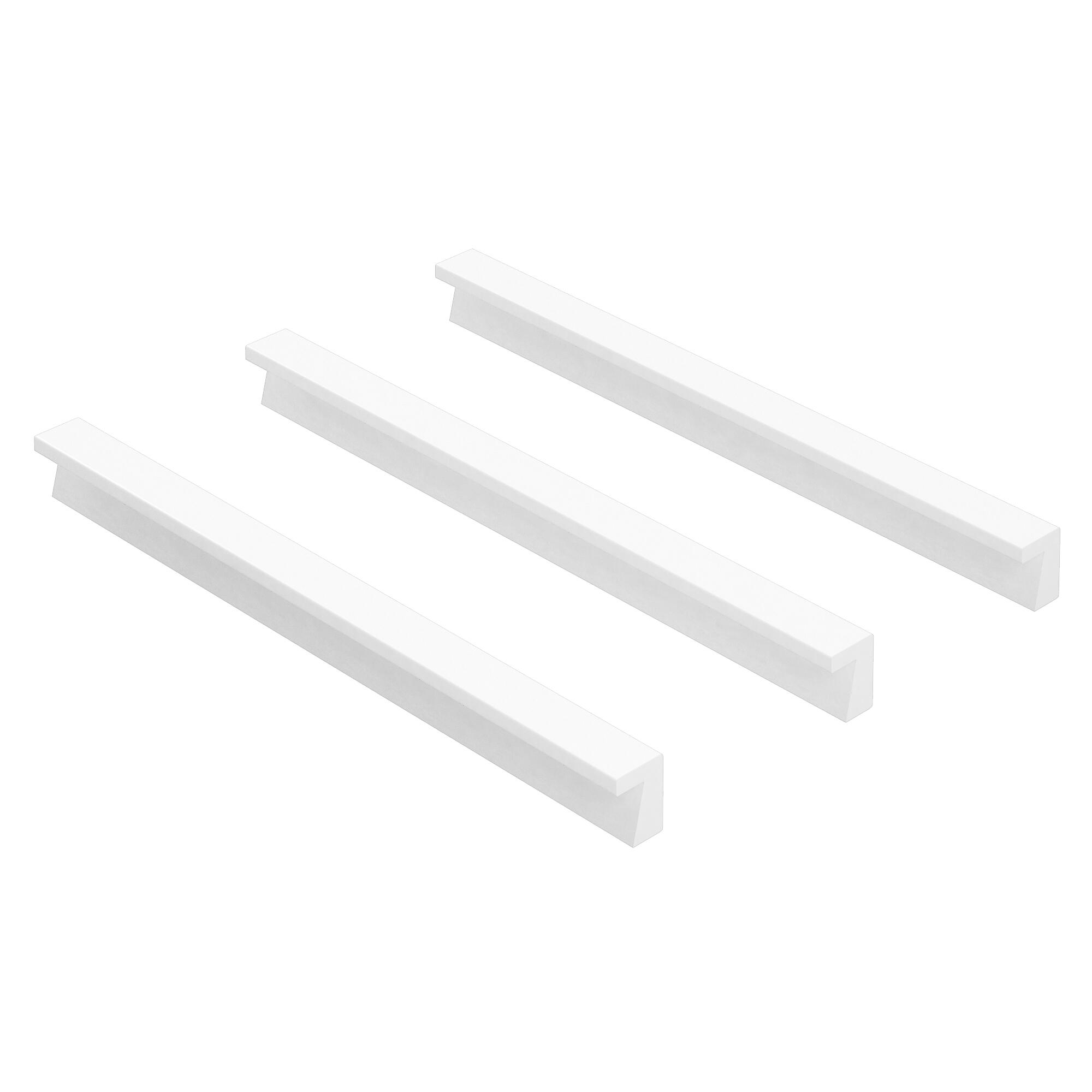 Tirador mueble baño madrid blanco acabado metálico