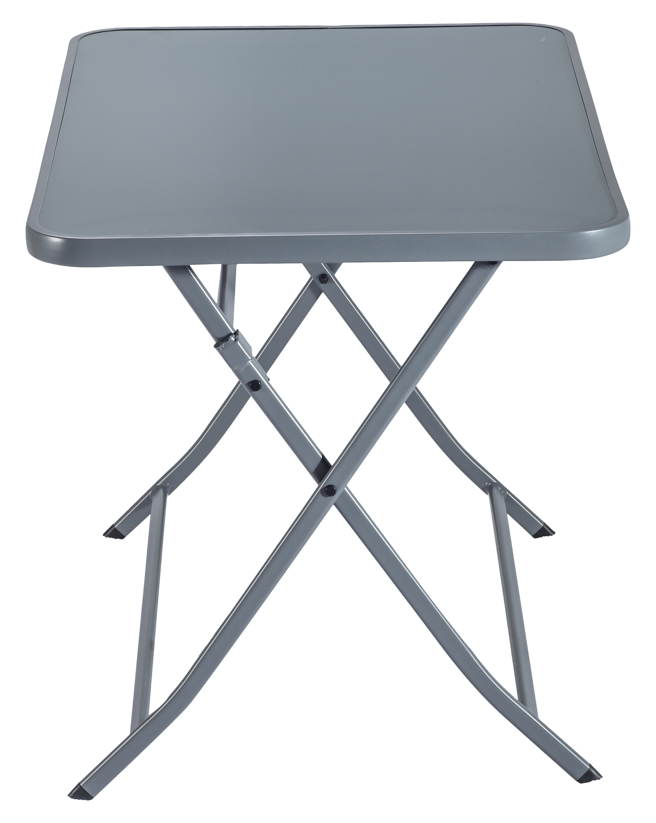 Mesa de jardín plegable de acero Emys gris de 70x110x72 cm - 18