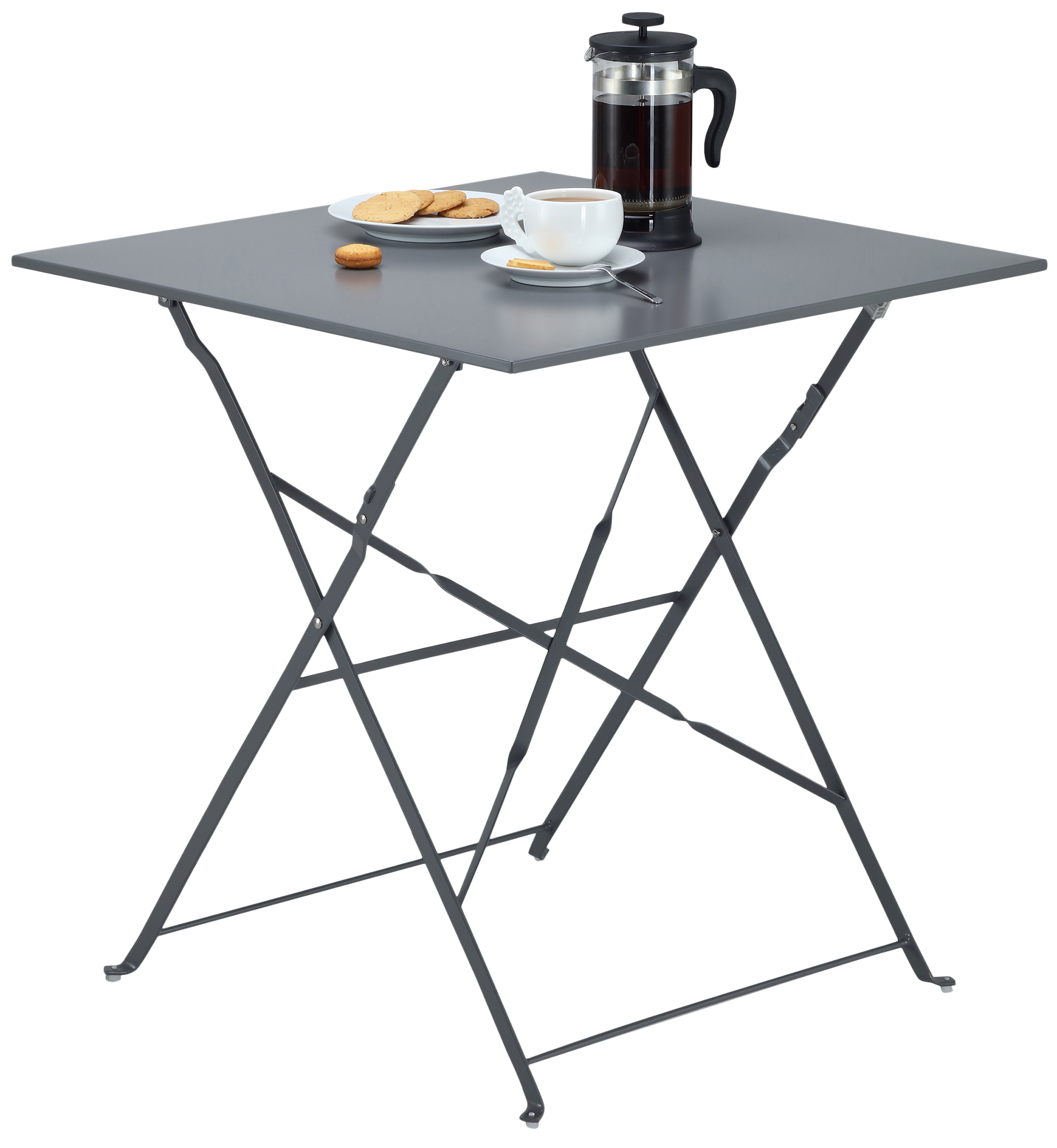 Mesa de metal NATERIAL FLORA 70X70CM ANTRACITE - 23