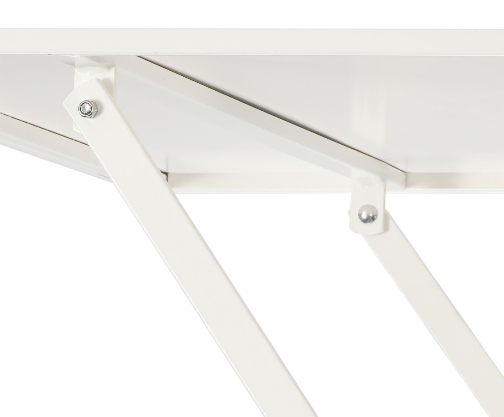 Mesa para balcón plegable de acero Flora blanco de 70x70x71 cm - 8