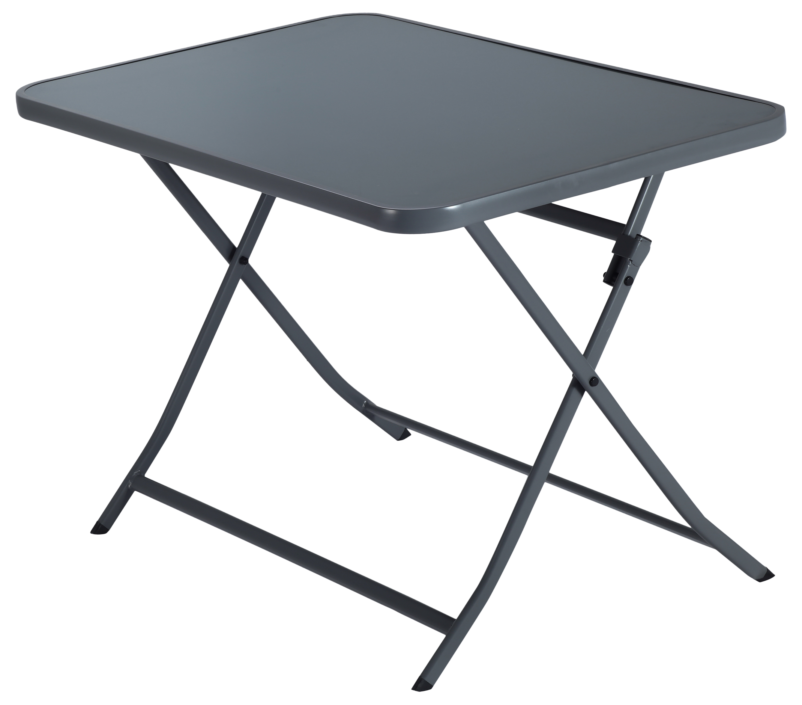 Mesa de jardín plegable de acero Emys gris de 70x110x72 cm - 17