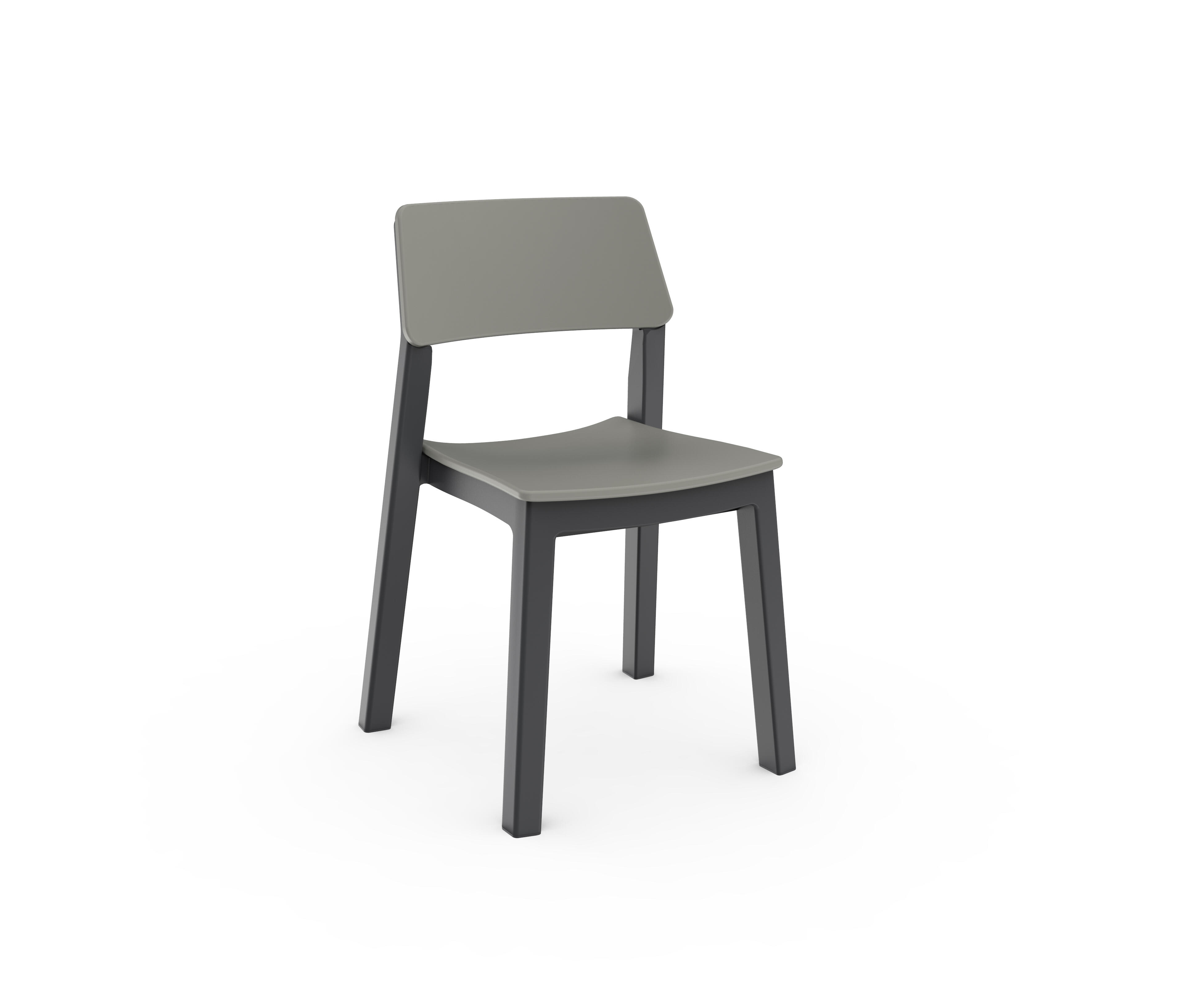 Silla de exterior de resina bistrot italia antracita