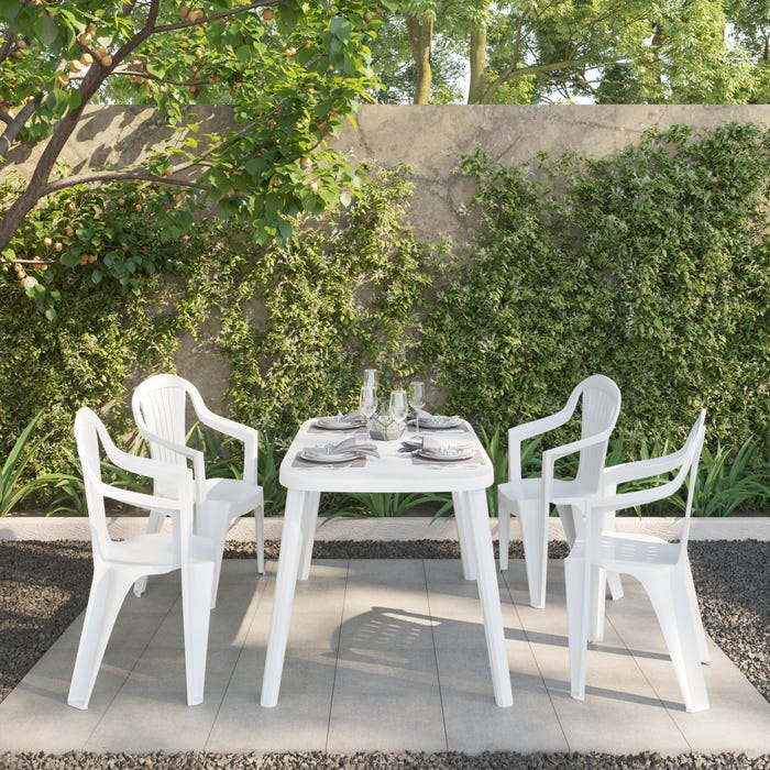 Mesa de jardín de comedor de polipropileno Tonelle