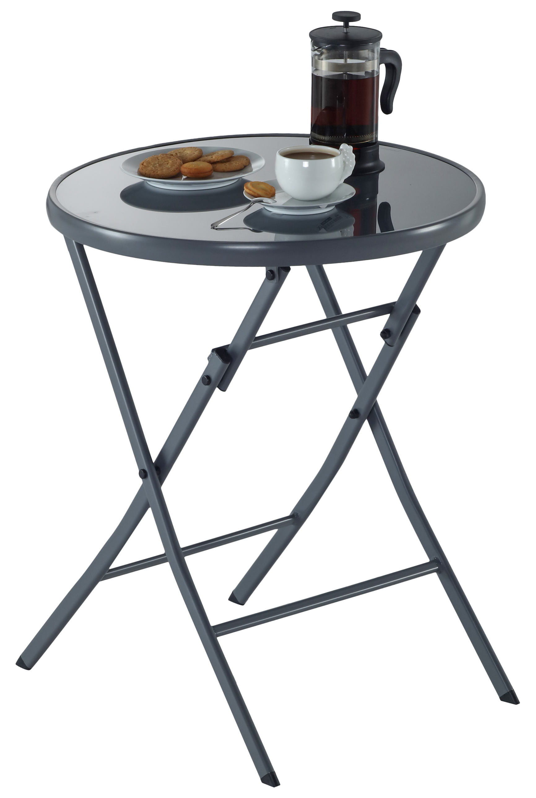 Mesa de metal NATERIAL EMYS D60CM ANTRACITE - 30