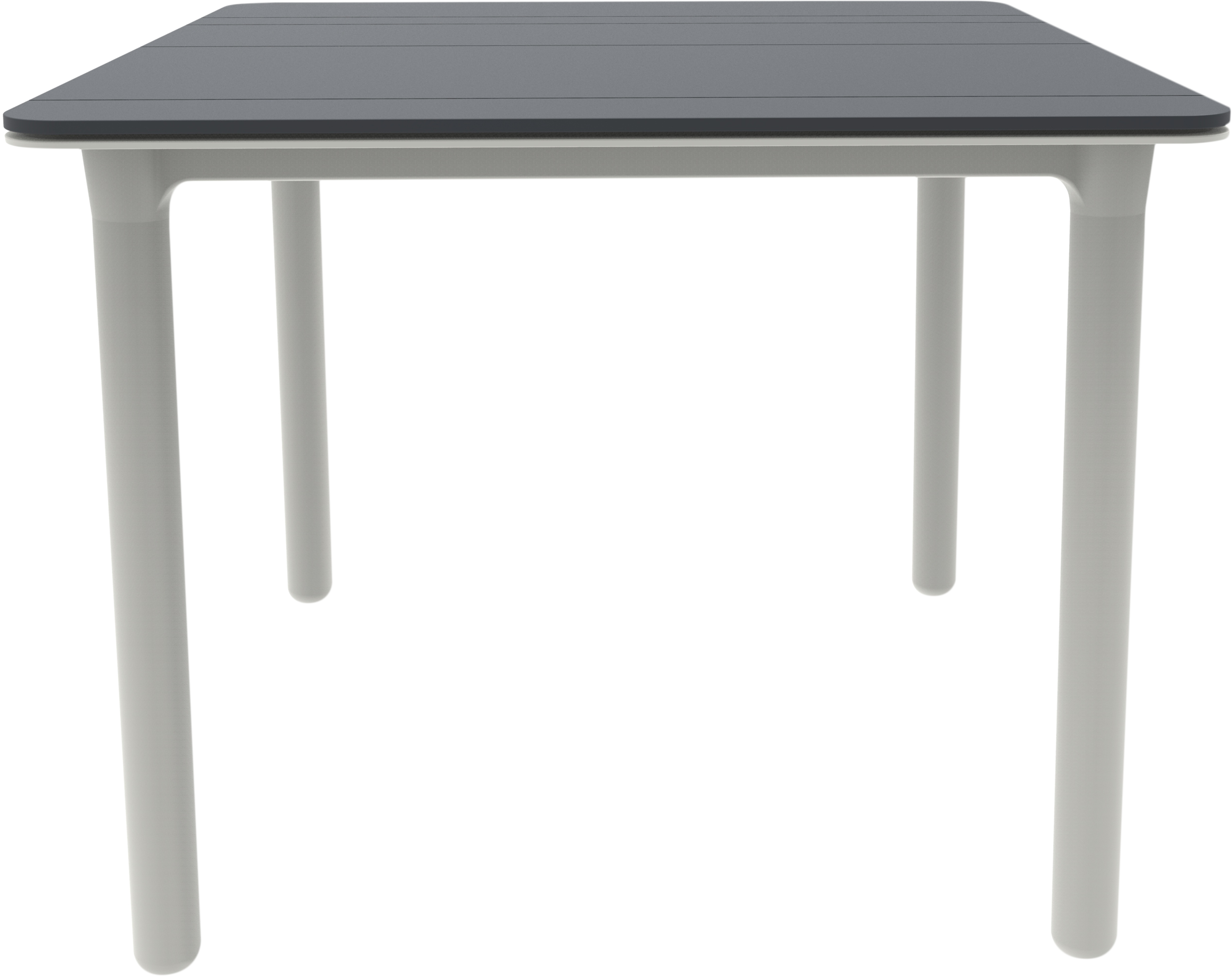 Mesa de jardín de comedor de polipropileno Noa blanco de 90x74x90 cm - 5