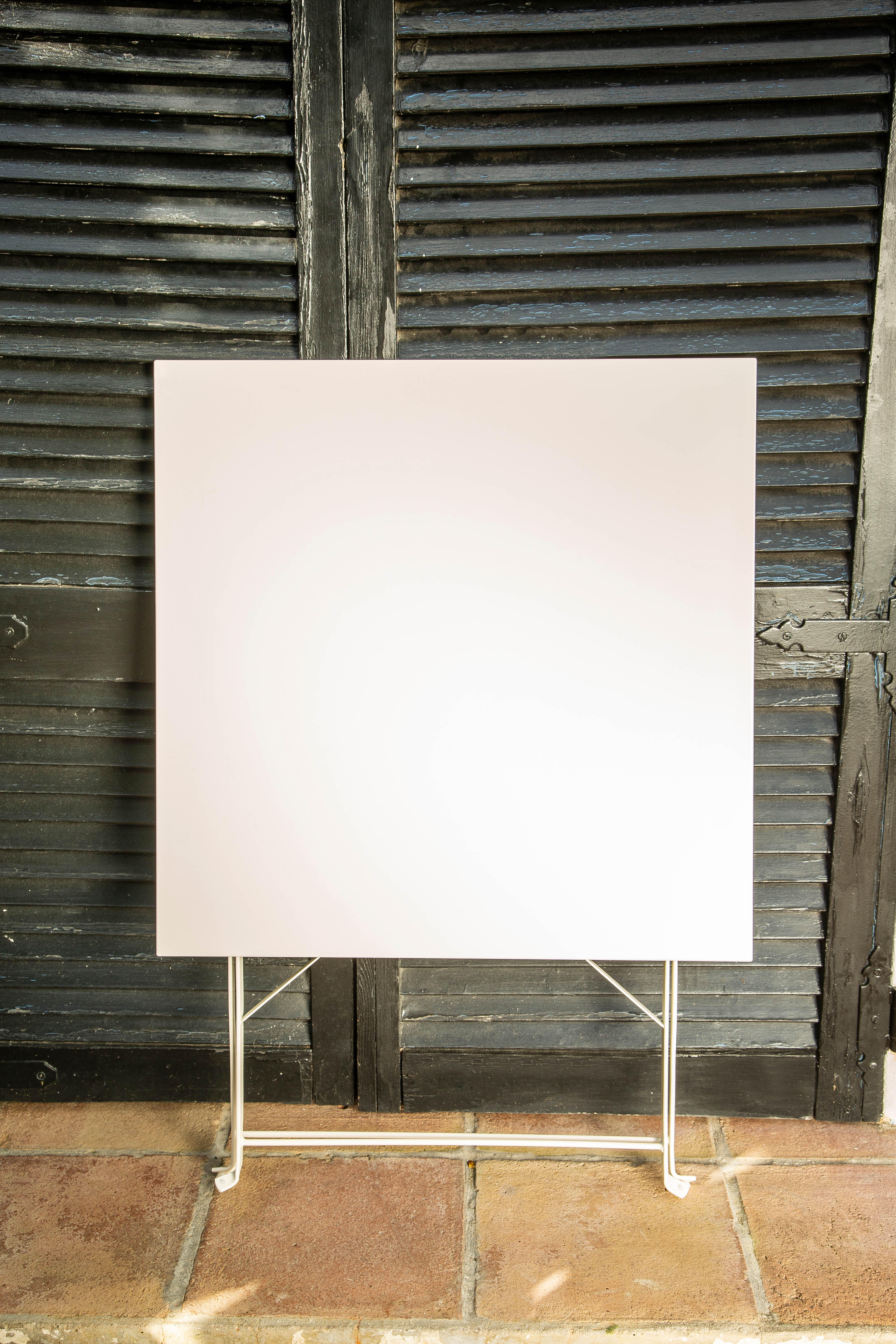 Mesa para balcón plegable de acero Flora blanco de 70x70x71 cm - 12