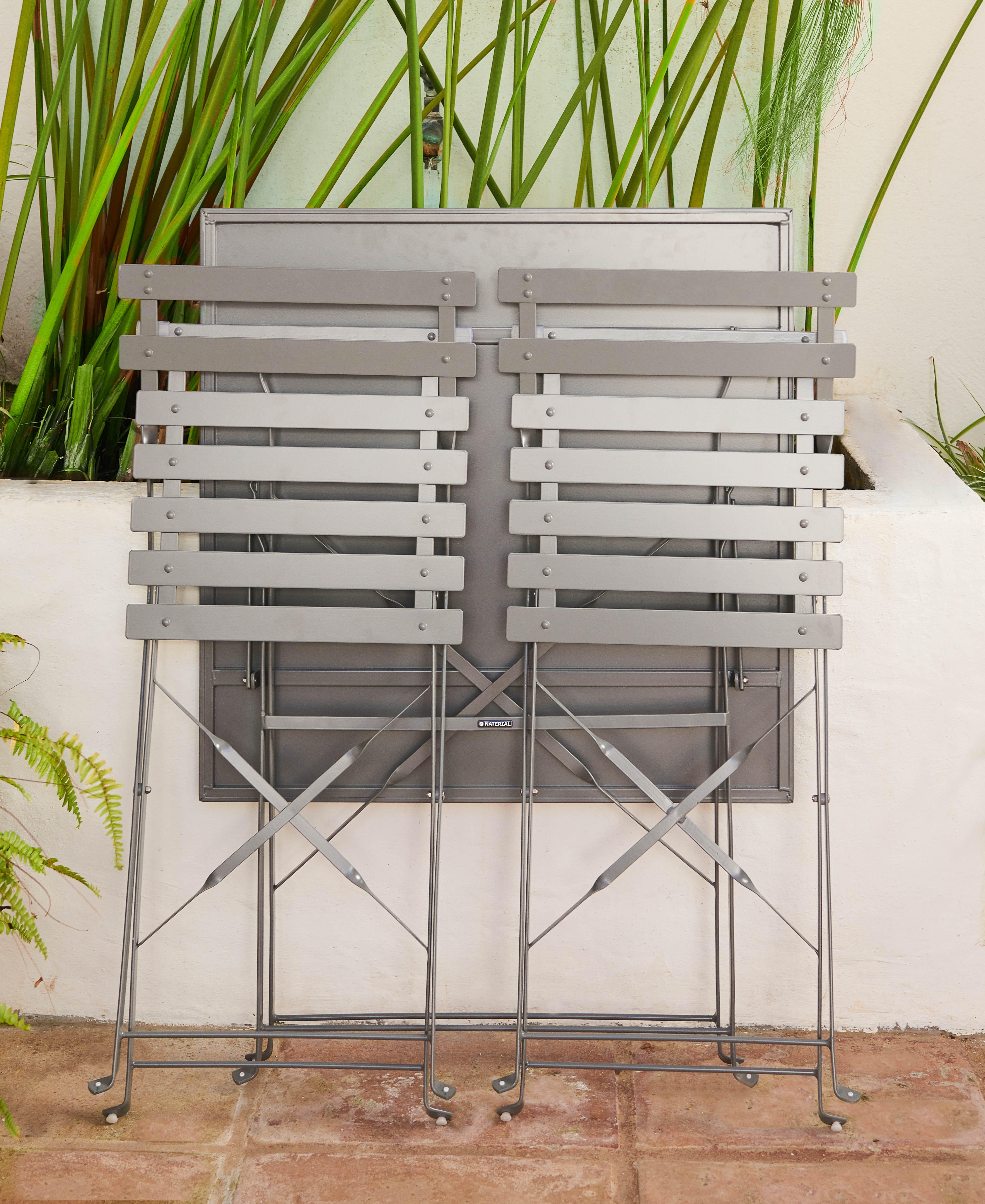 Mesa de metal NATERIAL FLORA 70X70CM ANTRACITE - 13
