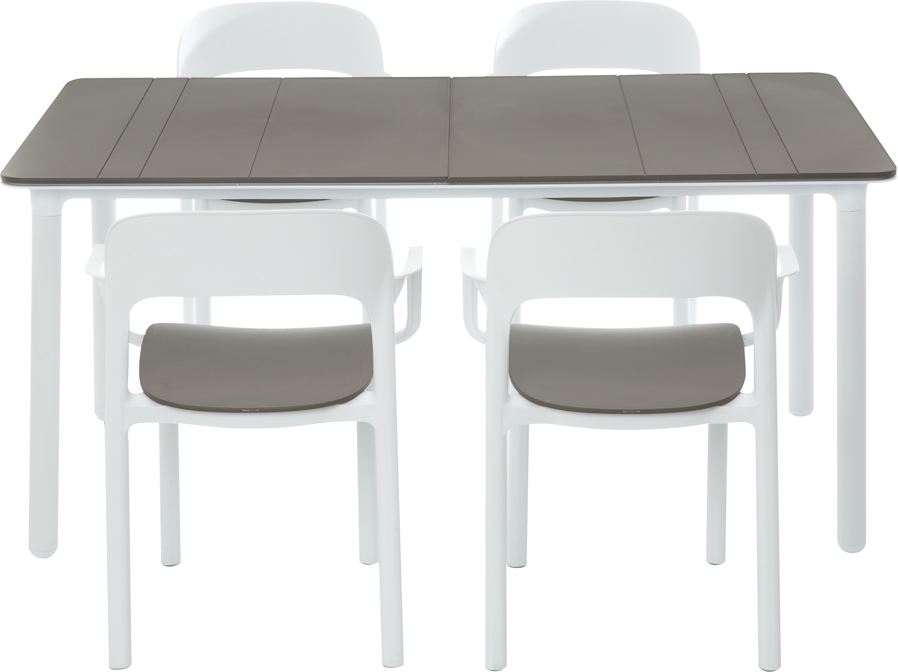 Mesa de resina NOA 160X90 CHOCOLATE/BRANCO - 7