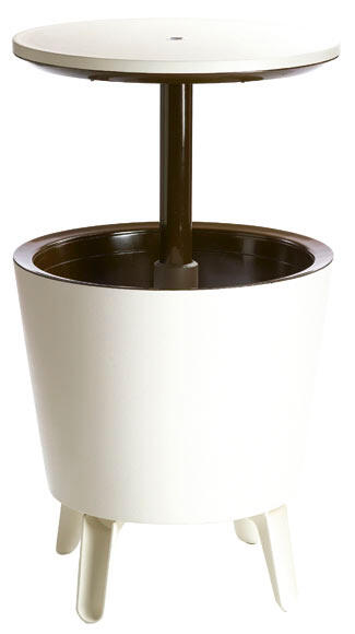 Mesa de apoio geleira KETER COOL BAR BRANCO/CASTANHO