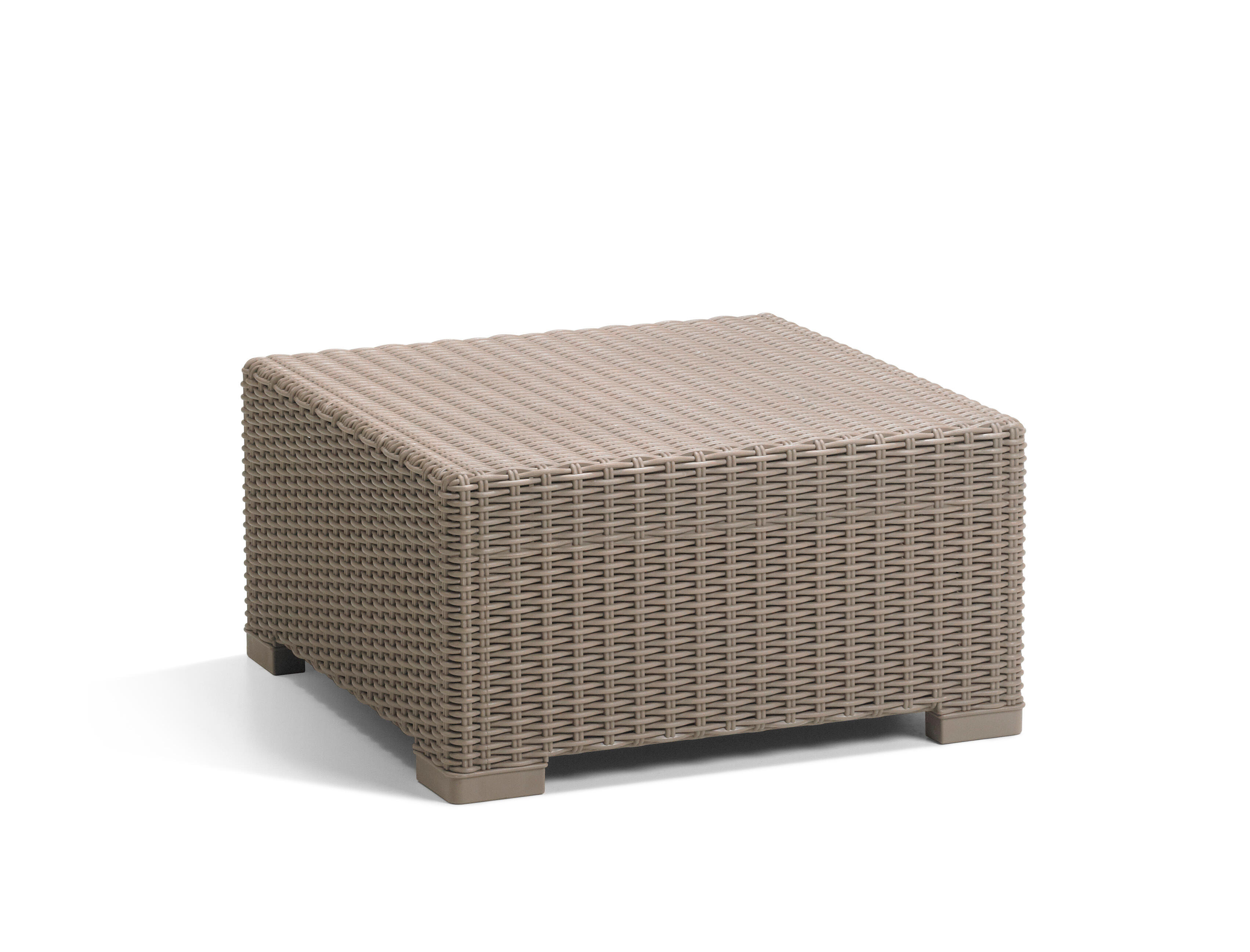 Mesa auxiliar de jardín de resina california marrón de 68x35x68 cm