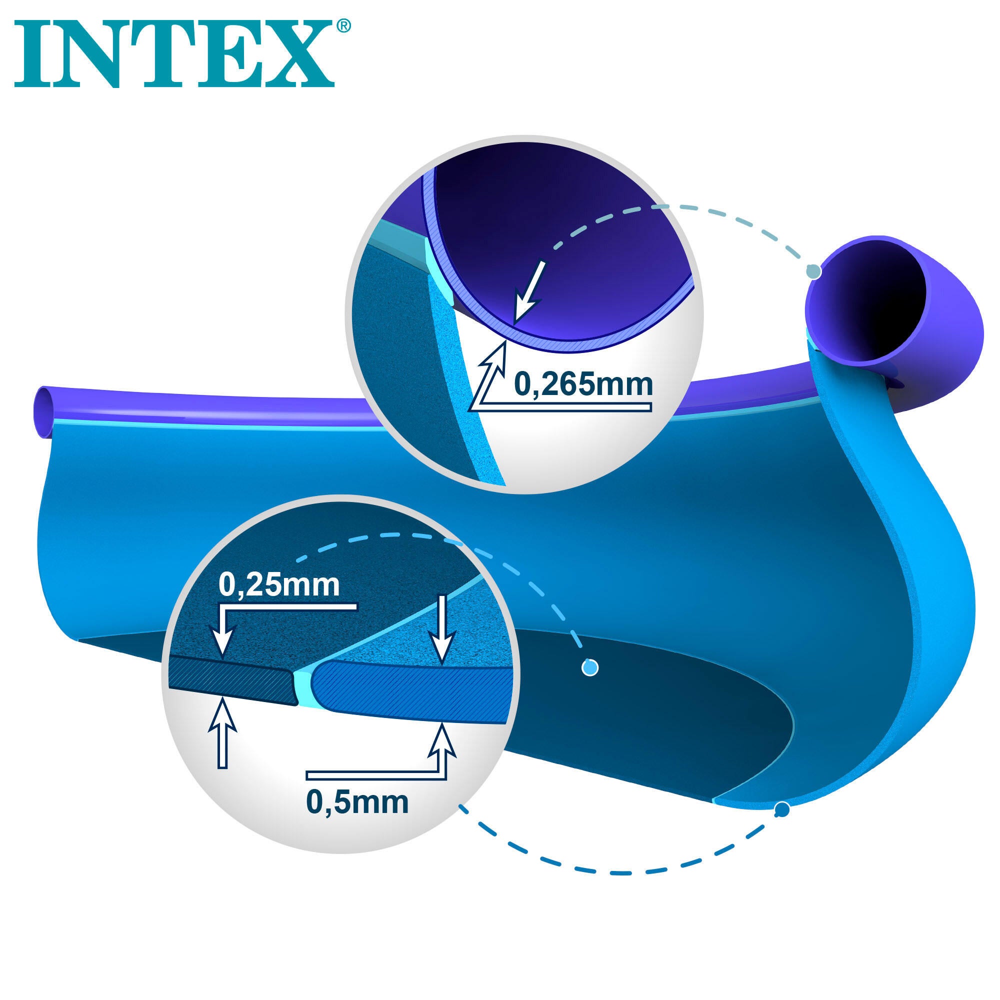 Piscina insuflável de pvc 305x61 cm redonda Intex - 8