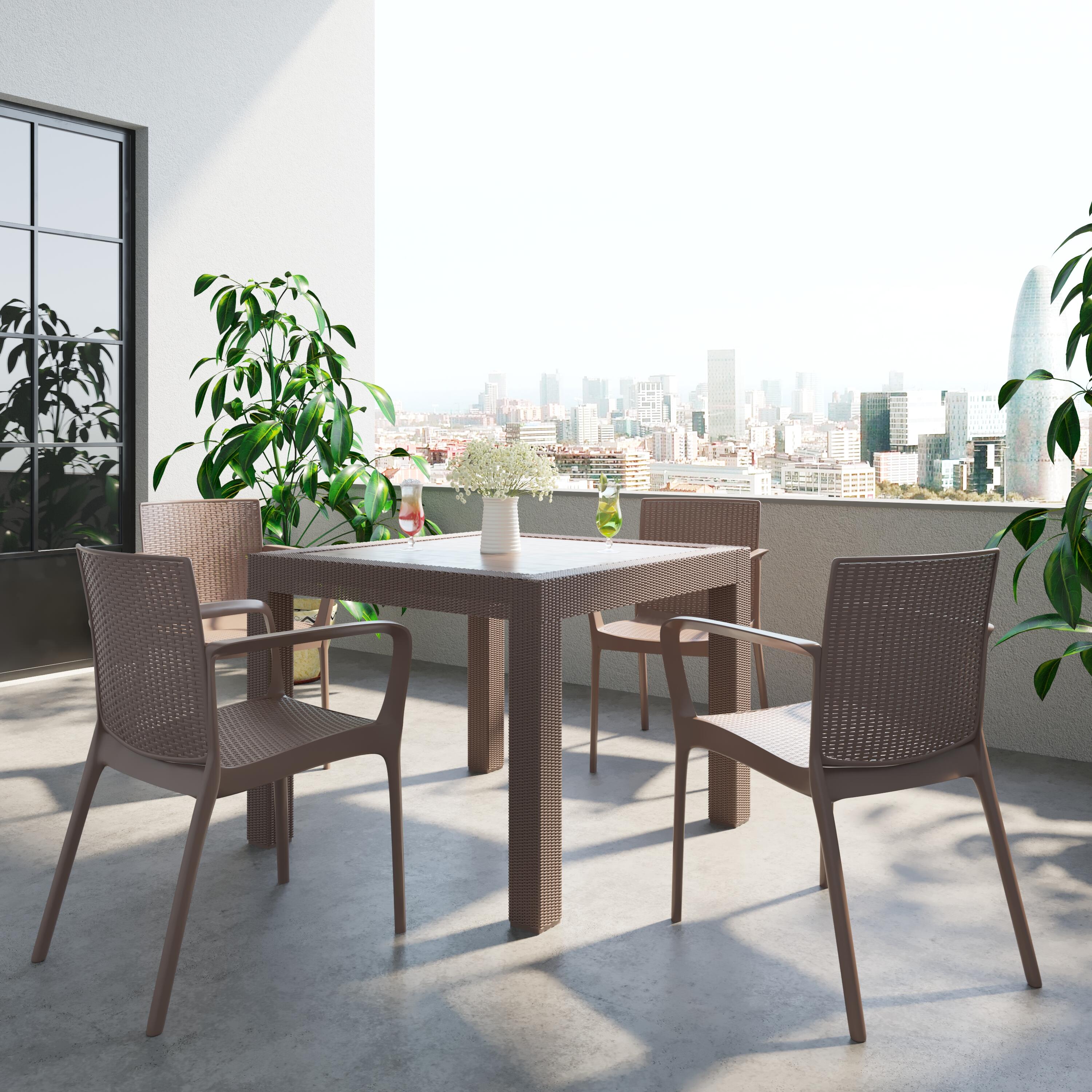 Cadeira de refeição em resina castanha Keter Bali - 3